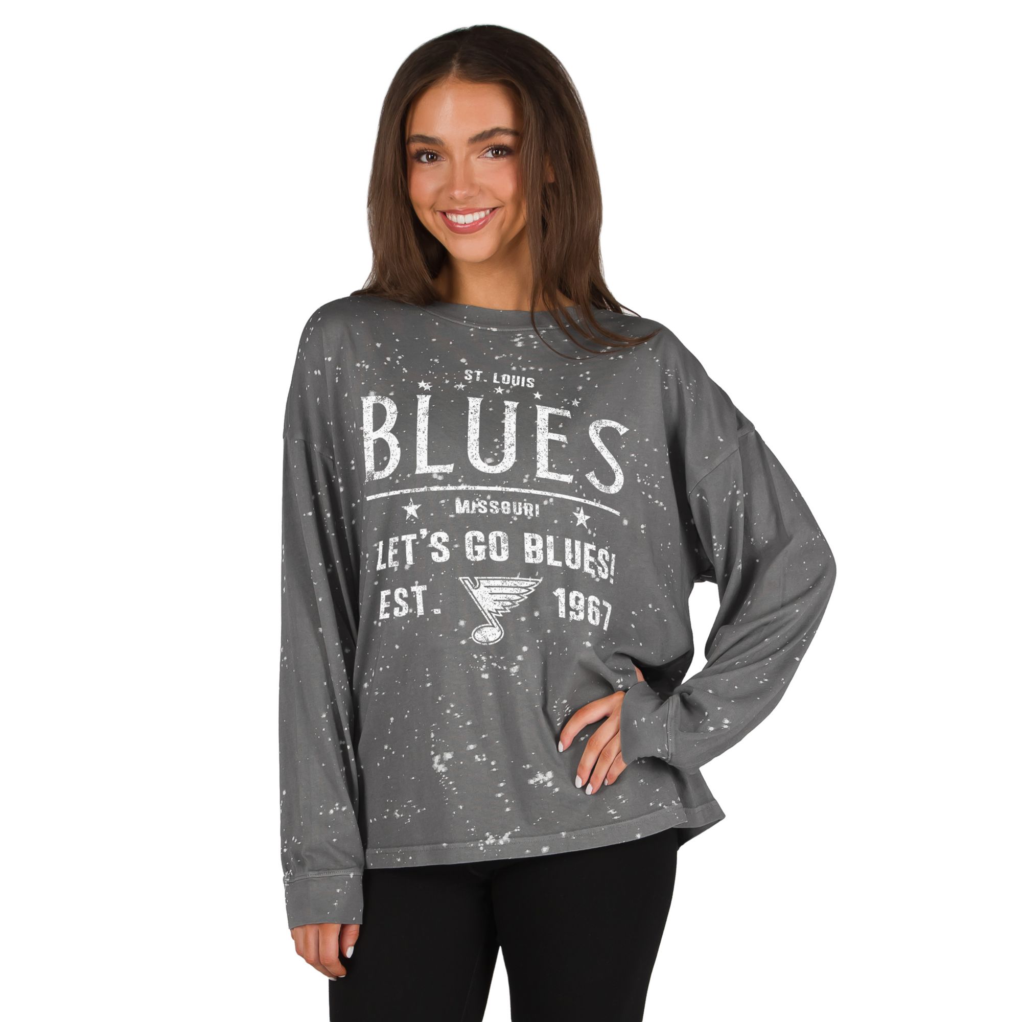 Concepts Sport Women's St Louis Blues Charcoal Long Sleeve Shirt