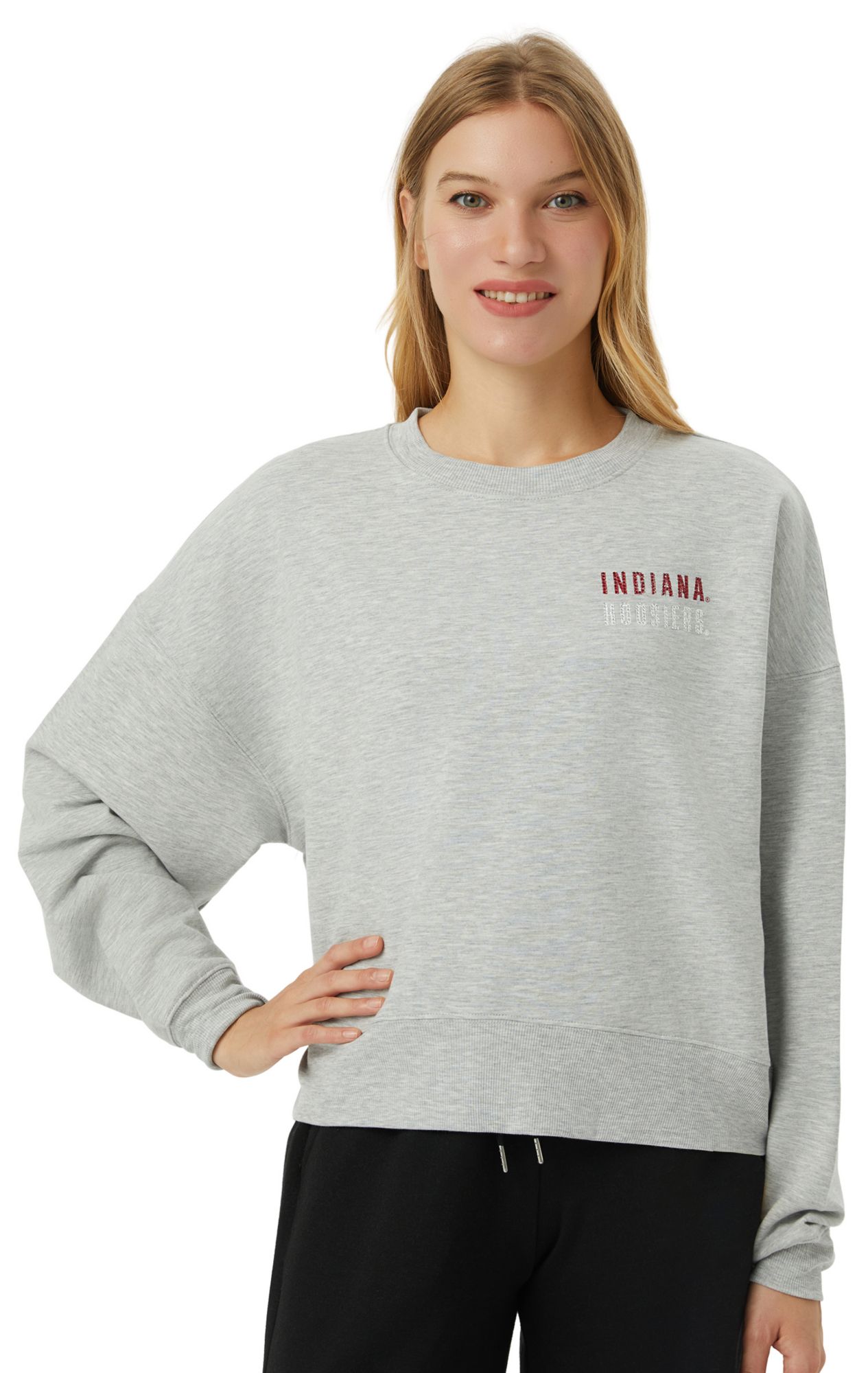 Concepts Sport Women's Indiana Hoosiers Rhumba Crewneck Sweatshirt
