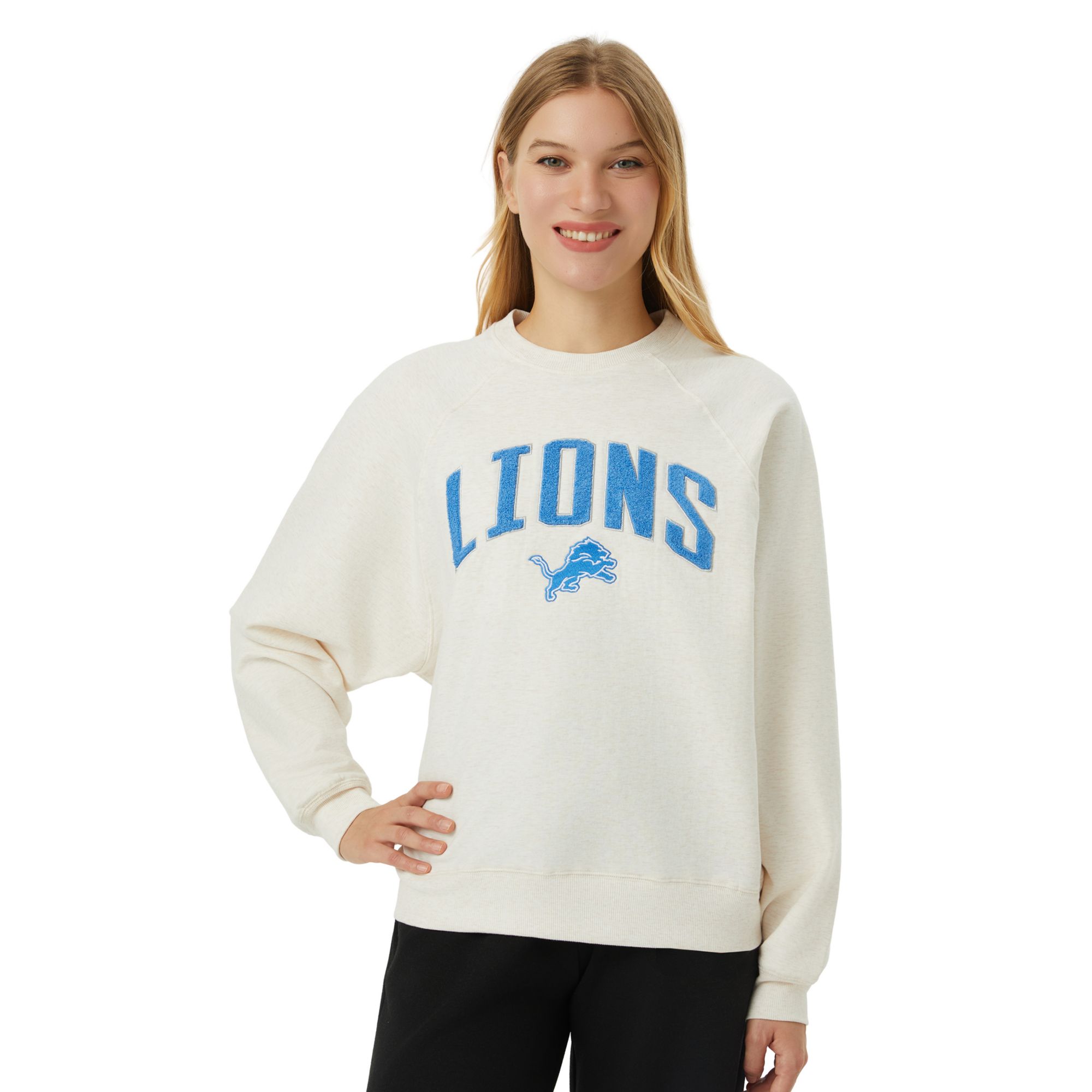 Concepts Sport Women's Detroit Lions Broadway Crewneck Sweatshirt