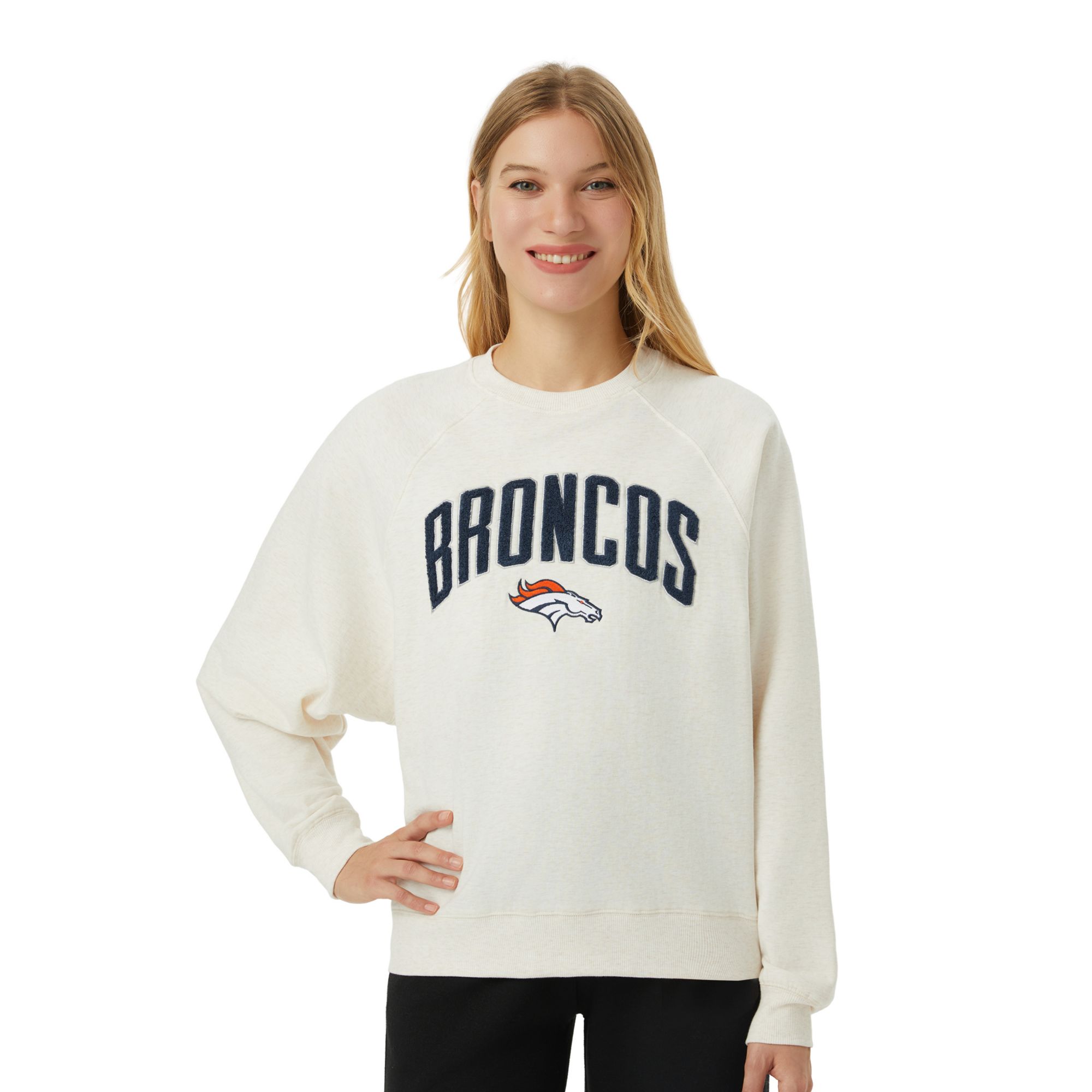 Concepts Sport Women's Denver Broncos Broadway Crewneck Sweatshirt