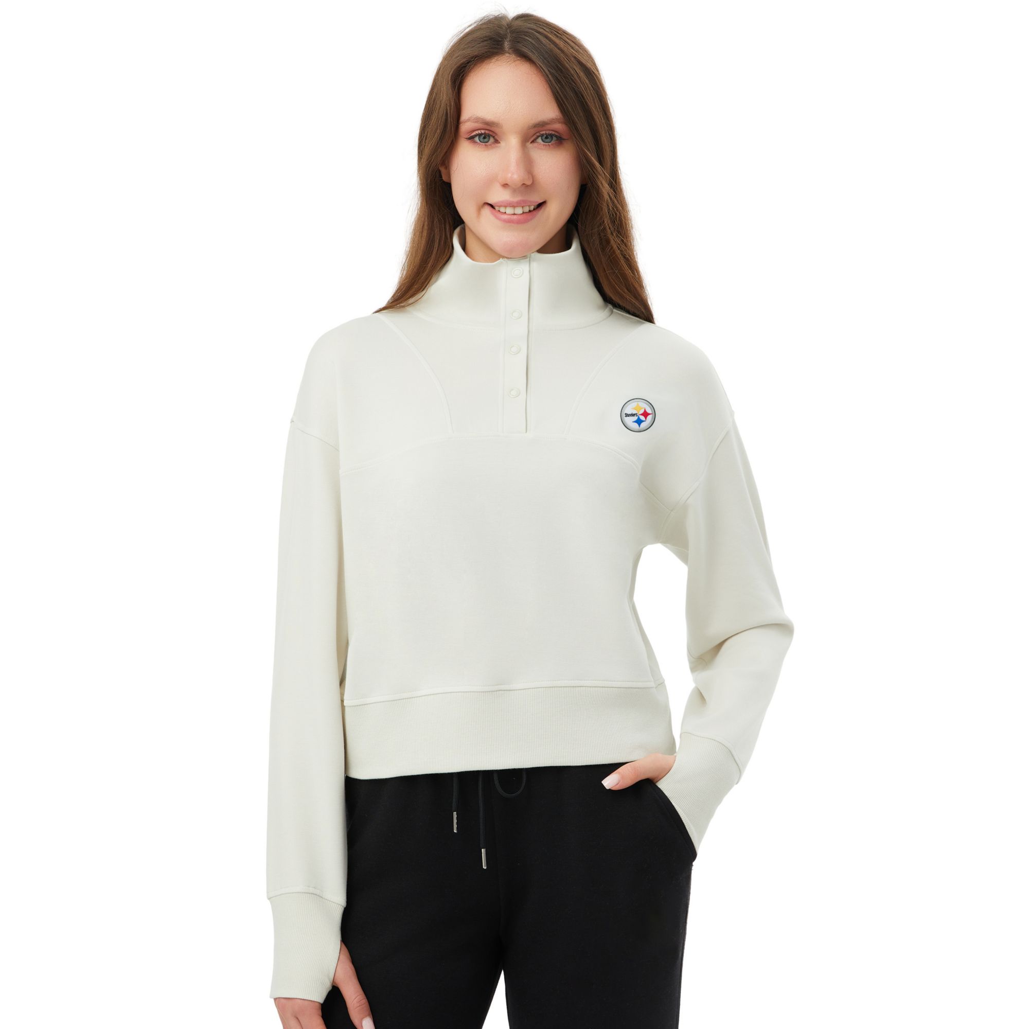 Concepts Sport Women's Pittsburgh Steelers Manor Scuba Crewneck Sweatshirt