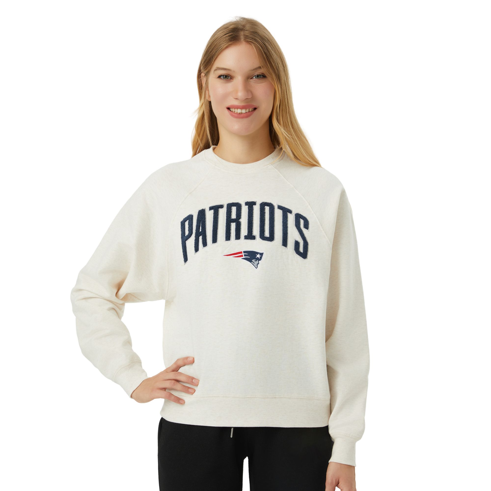 Concepts Sport Women's New England Patriots Broadway Crewneck Sweatshirt