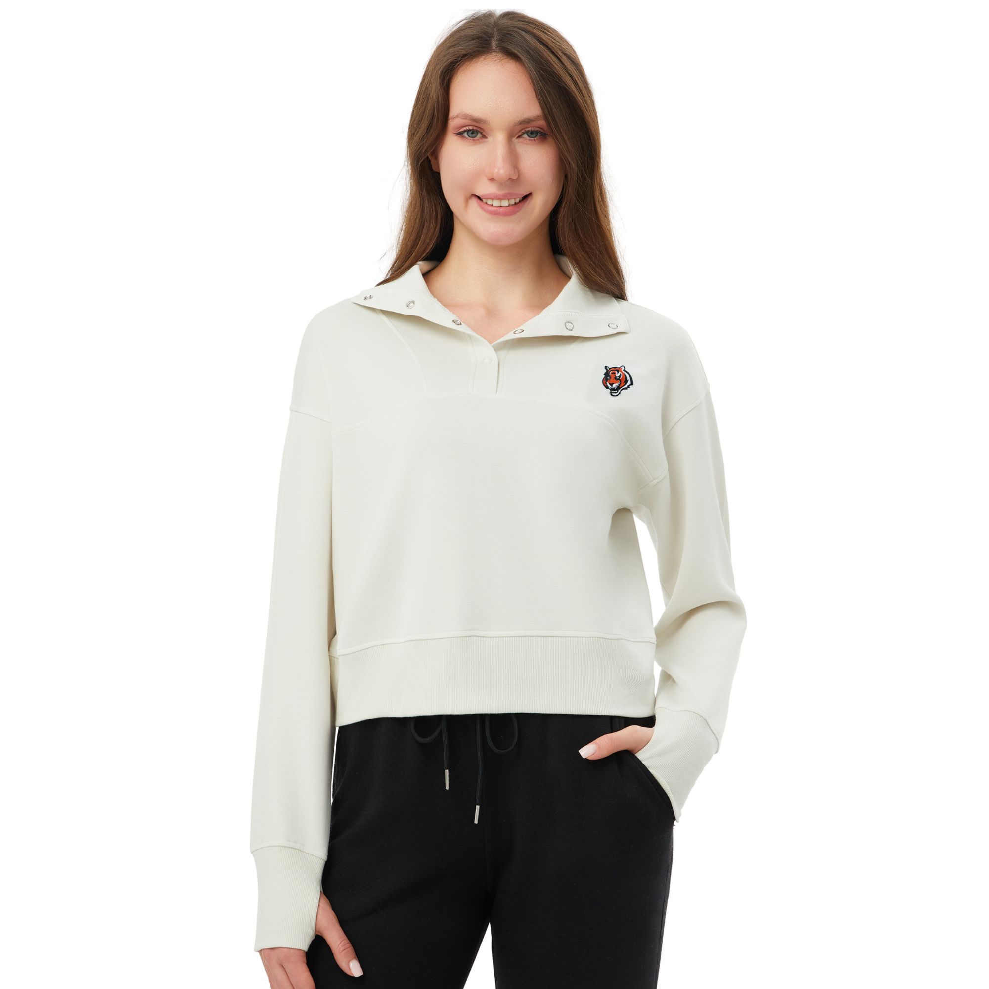 Concepts Sport Women's Cincinnati Bengals Manor Scuba Crewneck Sweatshirt