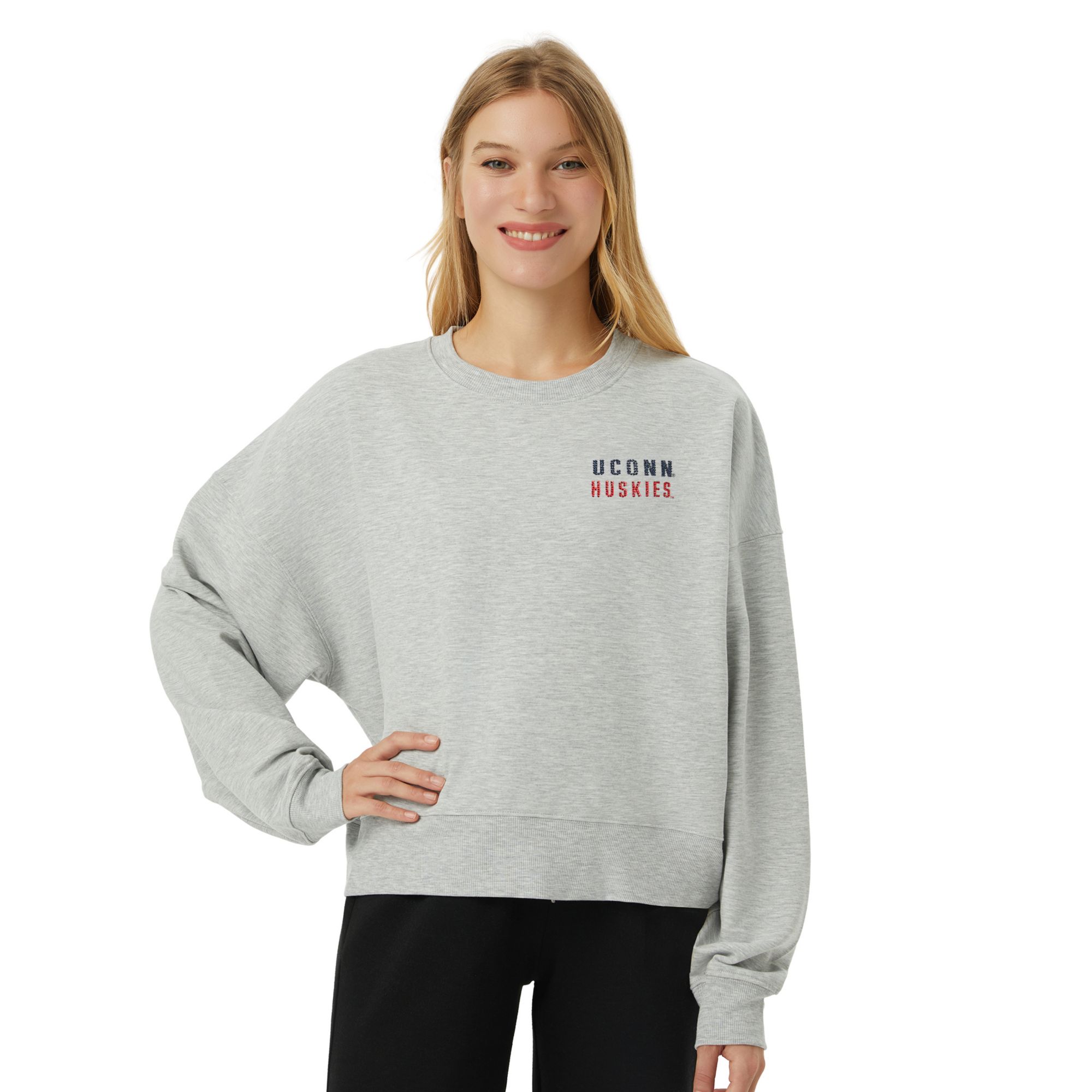 Concepts Sport Women's UConn Huskies Rhumba Crewneck Sweatshirt