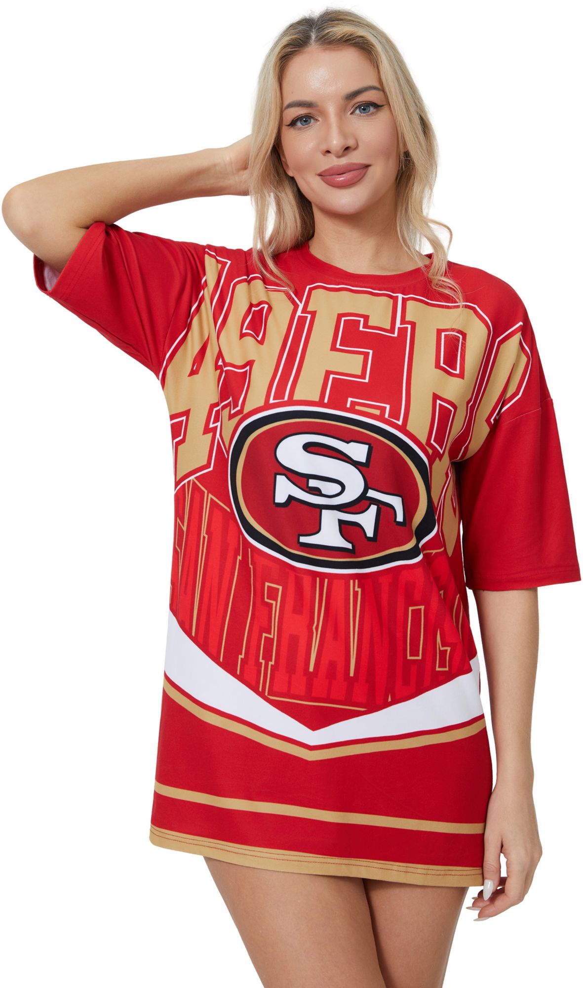 Concepts Sport Women's San Francisco 49ers Red Mosaic T-Shirt