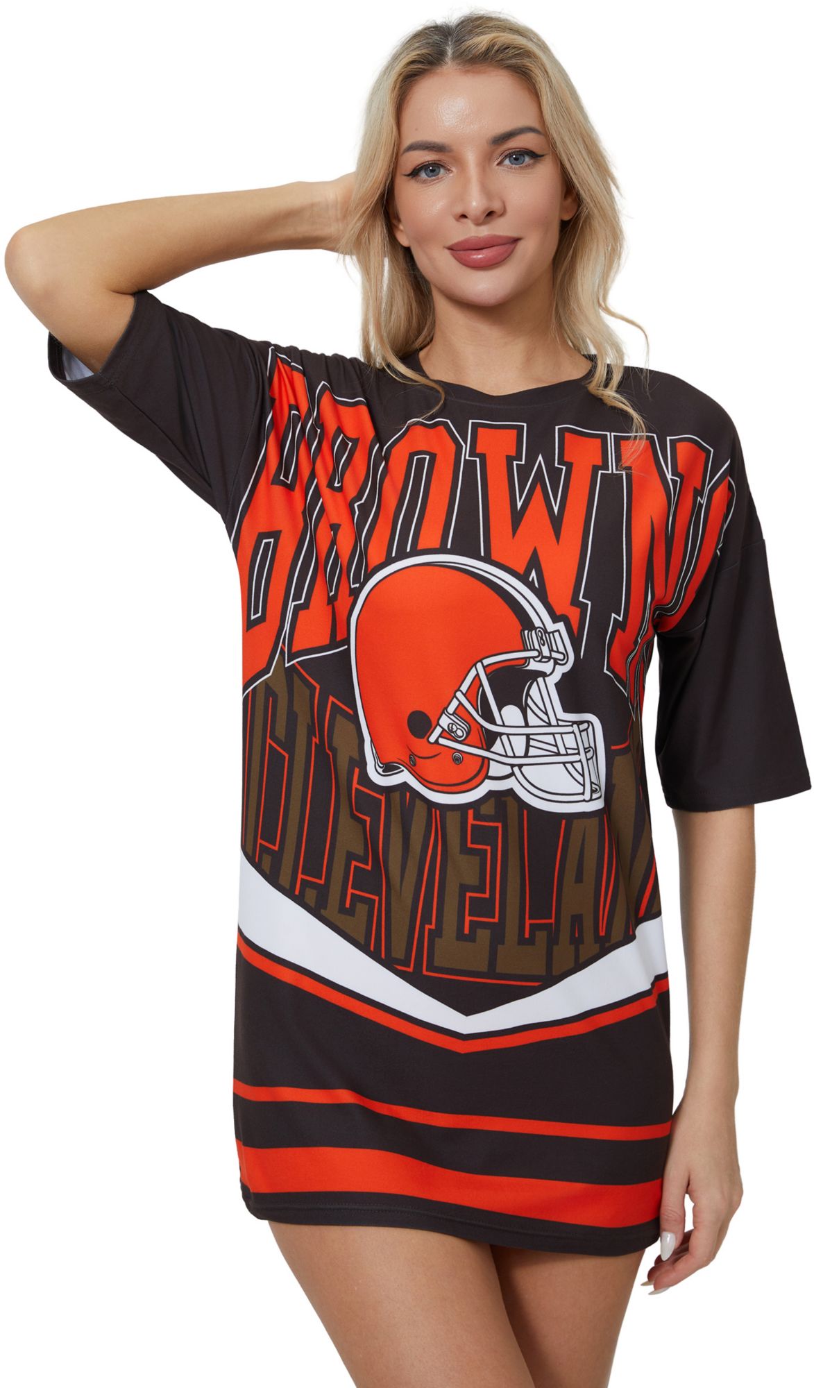 Concepts Sport Women's Cleveland Browns Brown Mosaic T-Shirt