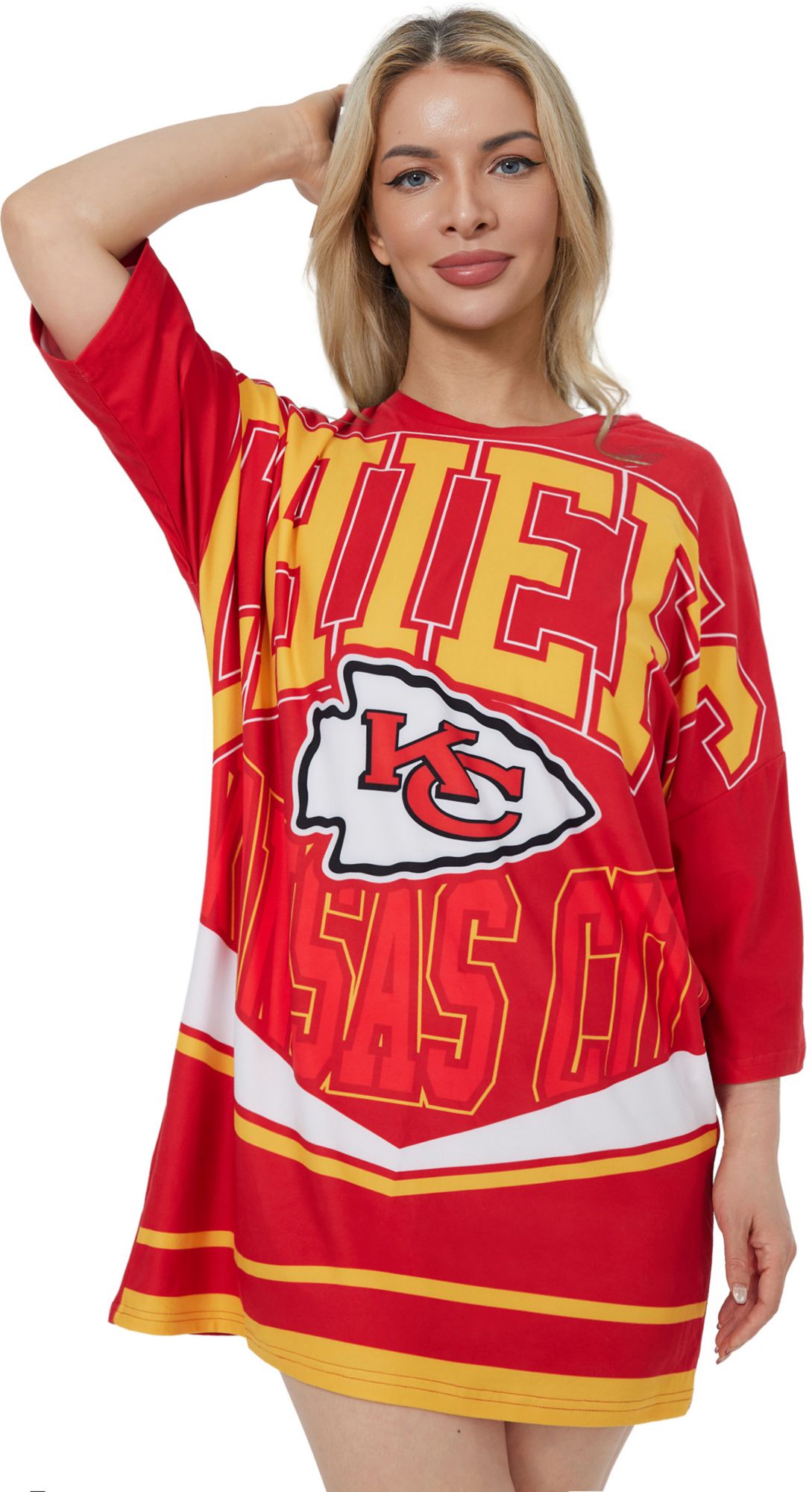 Concepts Sport Women's Kansas City Chiefs Red Mosaic T-Shirt