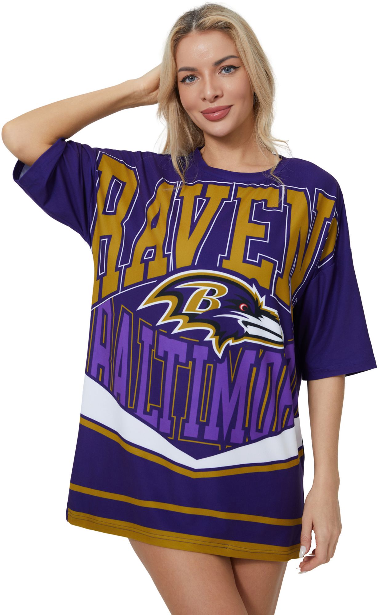 Concepts Sport Women's Baltimore Ravens Purple Mosaic T-Shirt