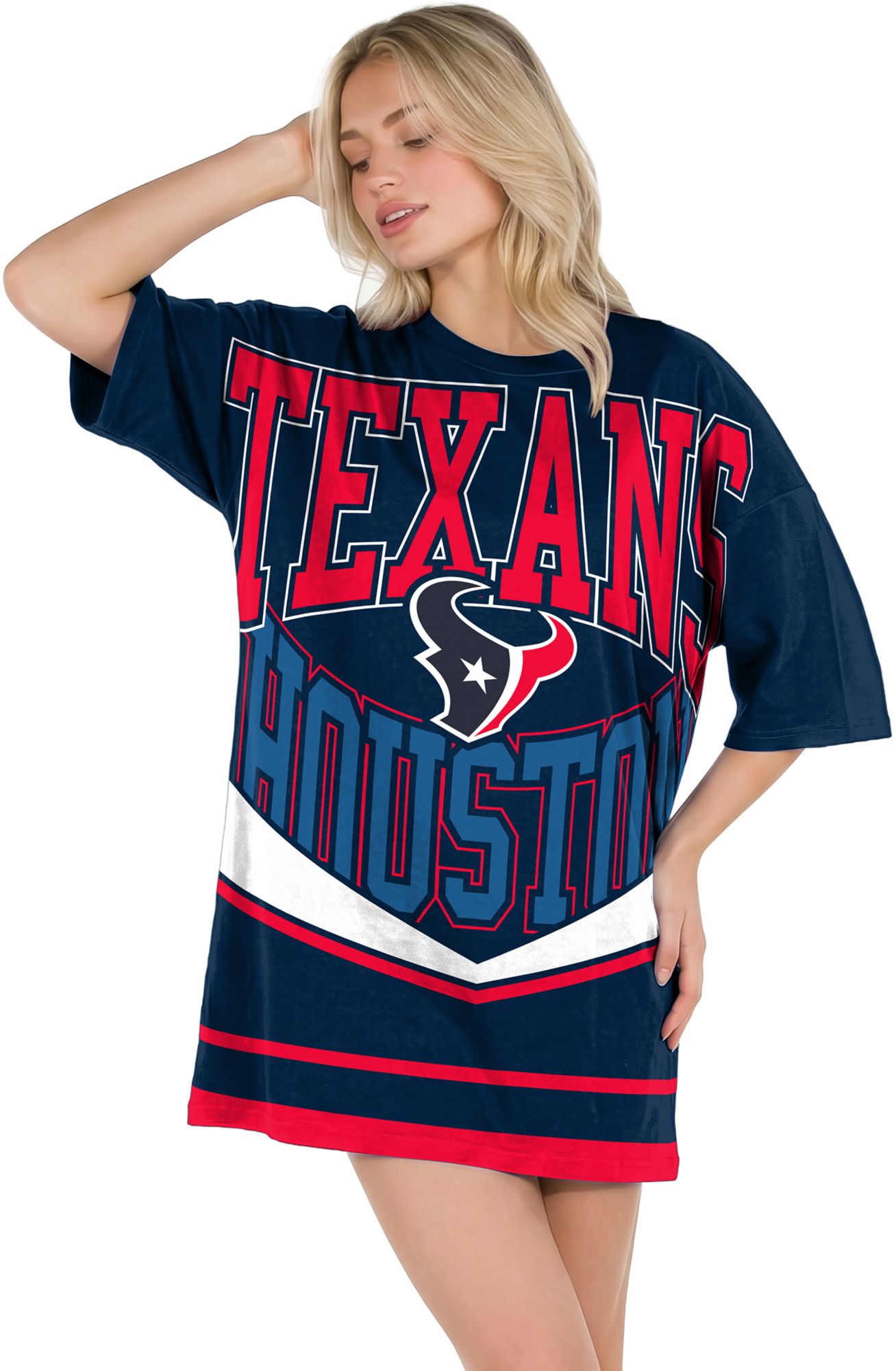 Concepts Sport Women's Houston Texans Navy Mosaic T-Shirt