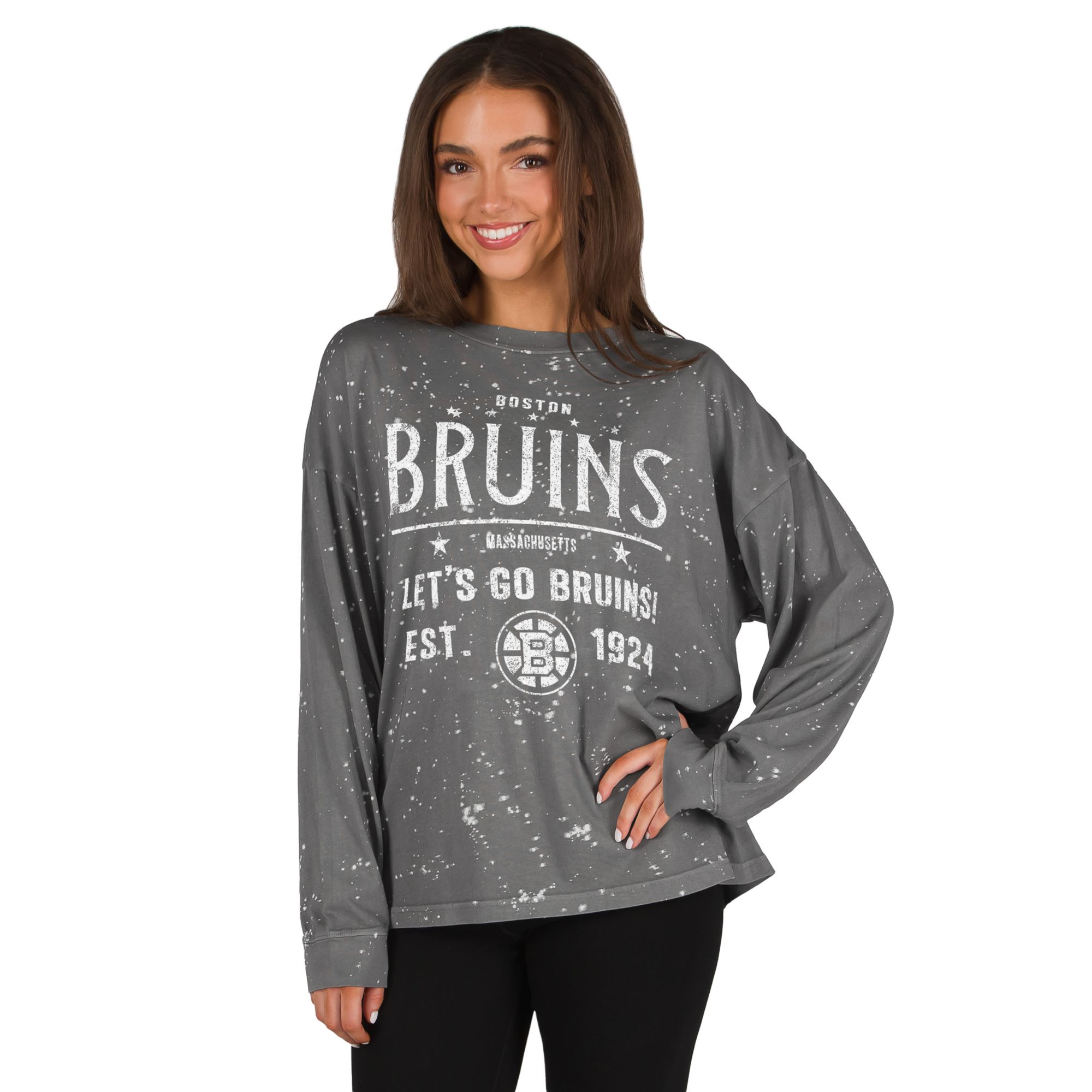 Concepts Sport Women's Boston Bruins Charcoal  Long Sleeve Shirt