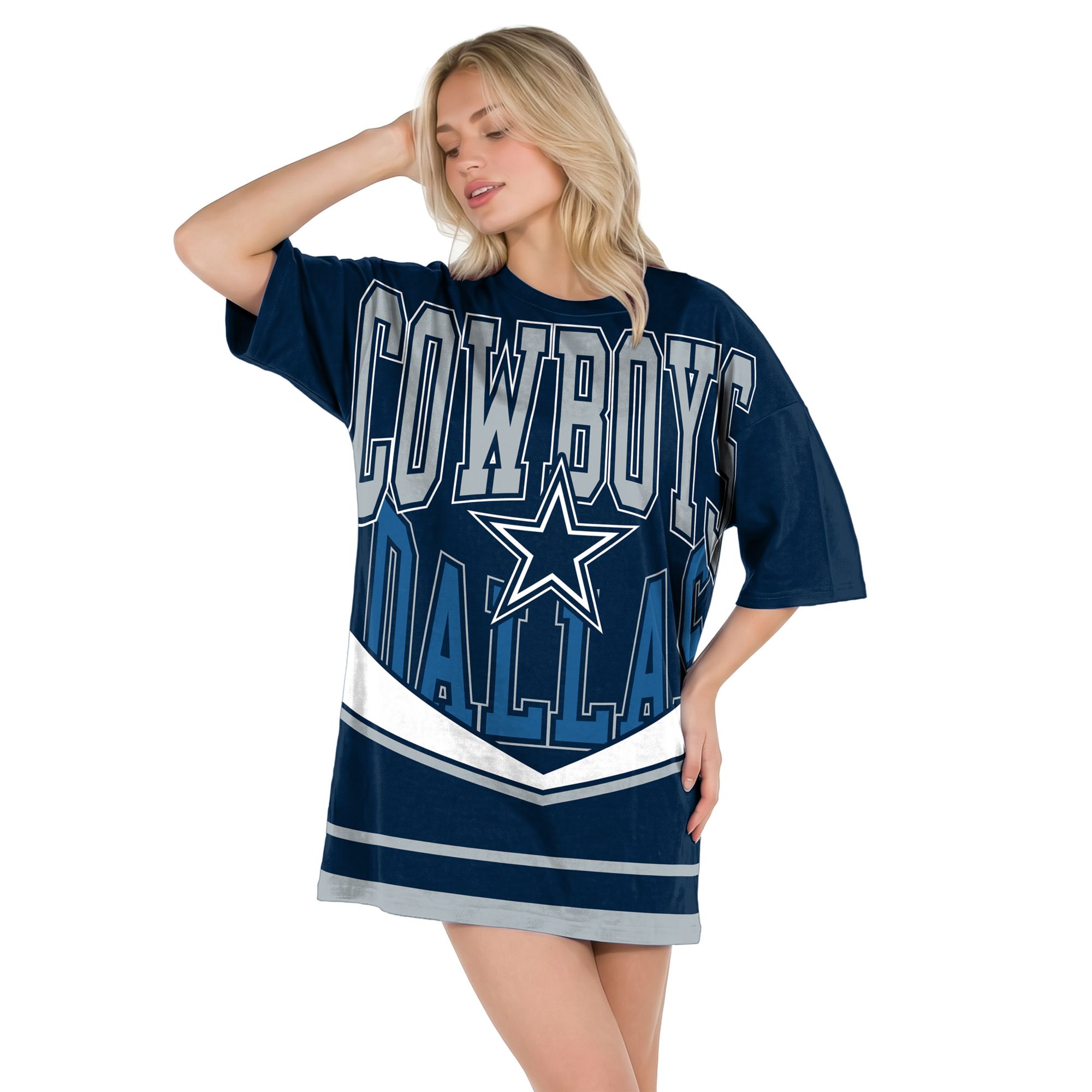 Concepts Sport Women's Dallas Cowboys Navy Mosaic T-Shirt