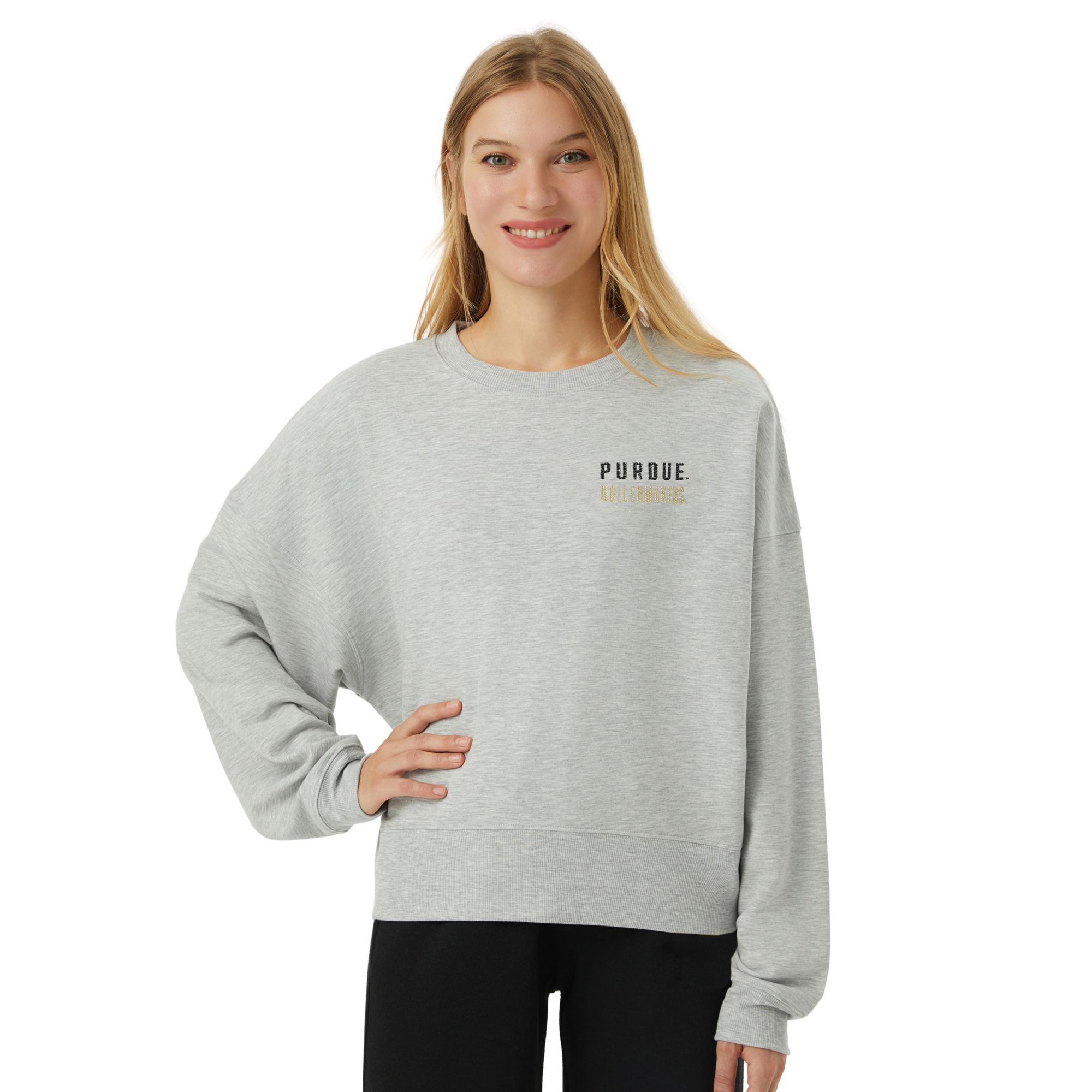 Concepts Sport Women's Purdue Boilermakers Rhumba Crewneck Sweatshirt
