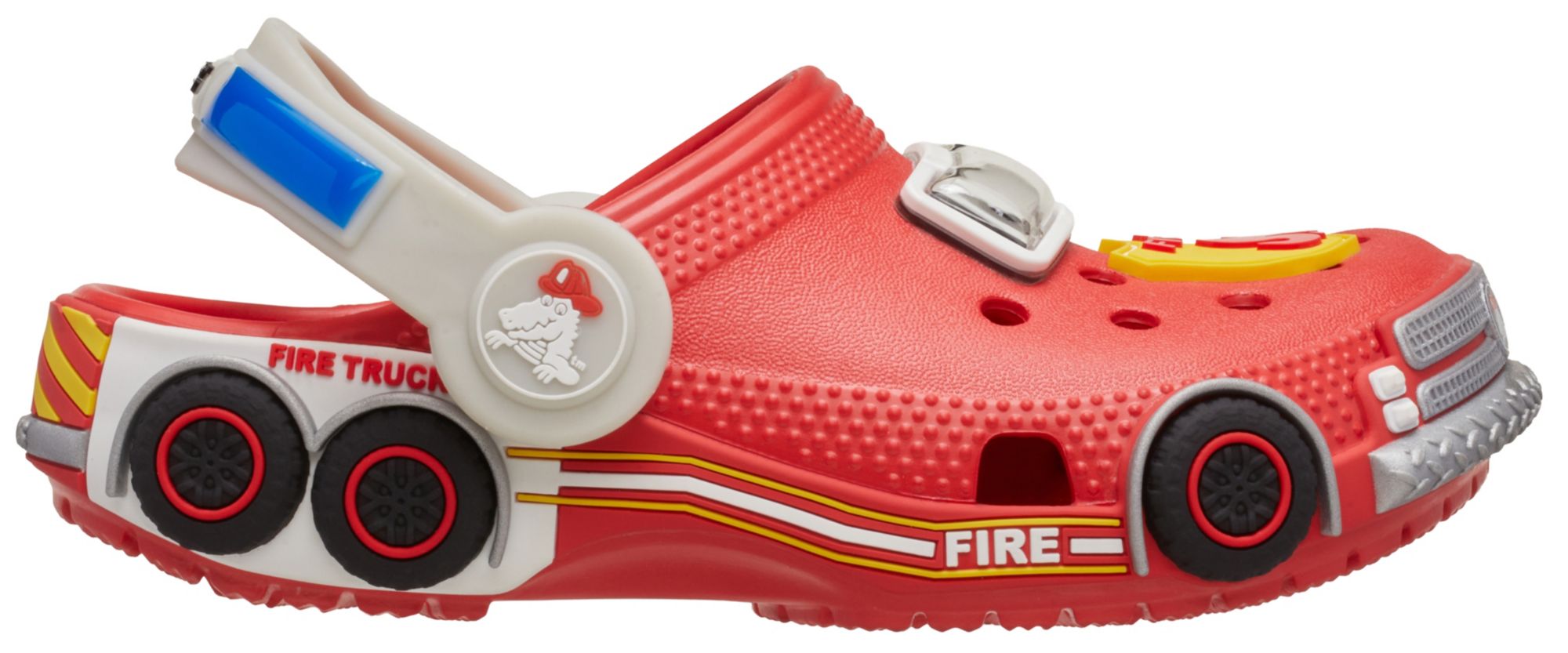 Crocs Toddler Classic IAM Firetruck Light Up Clogs