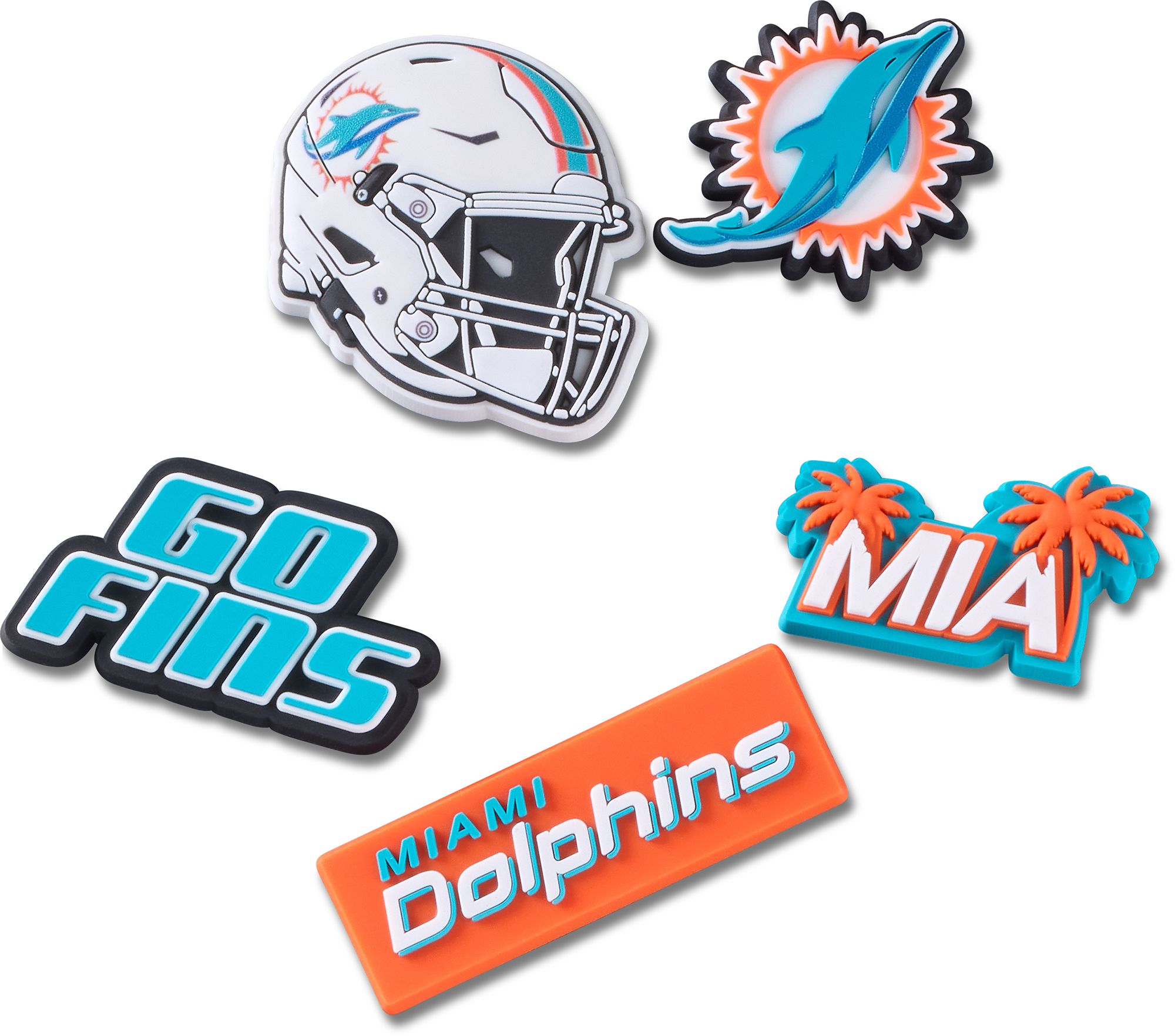 Crocs Jibbitz NFL Miami Dolphins - 5 Pack