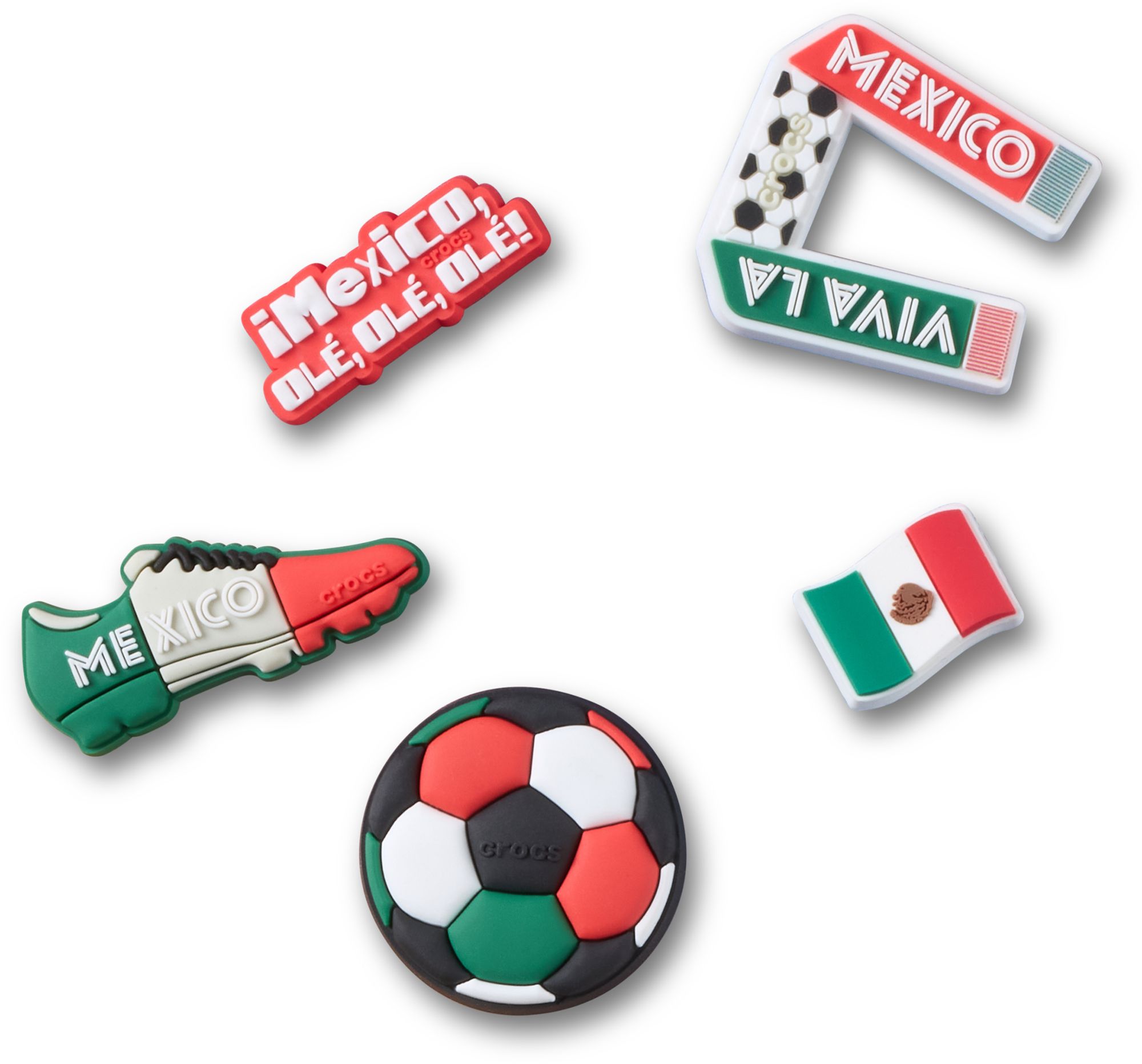 Crocs Jibbitz Mexican Soccer Fan - 5 Pack