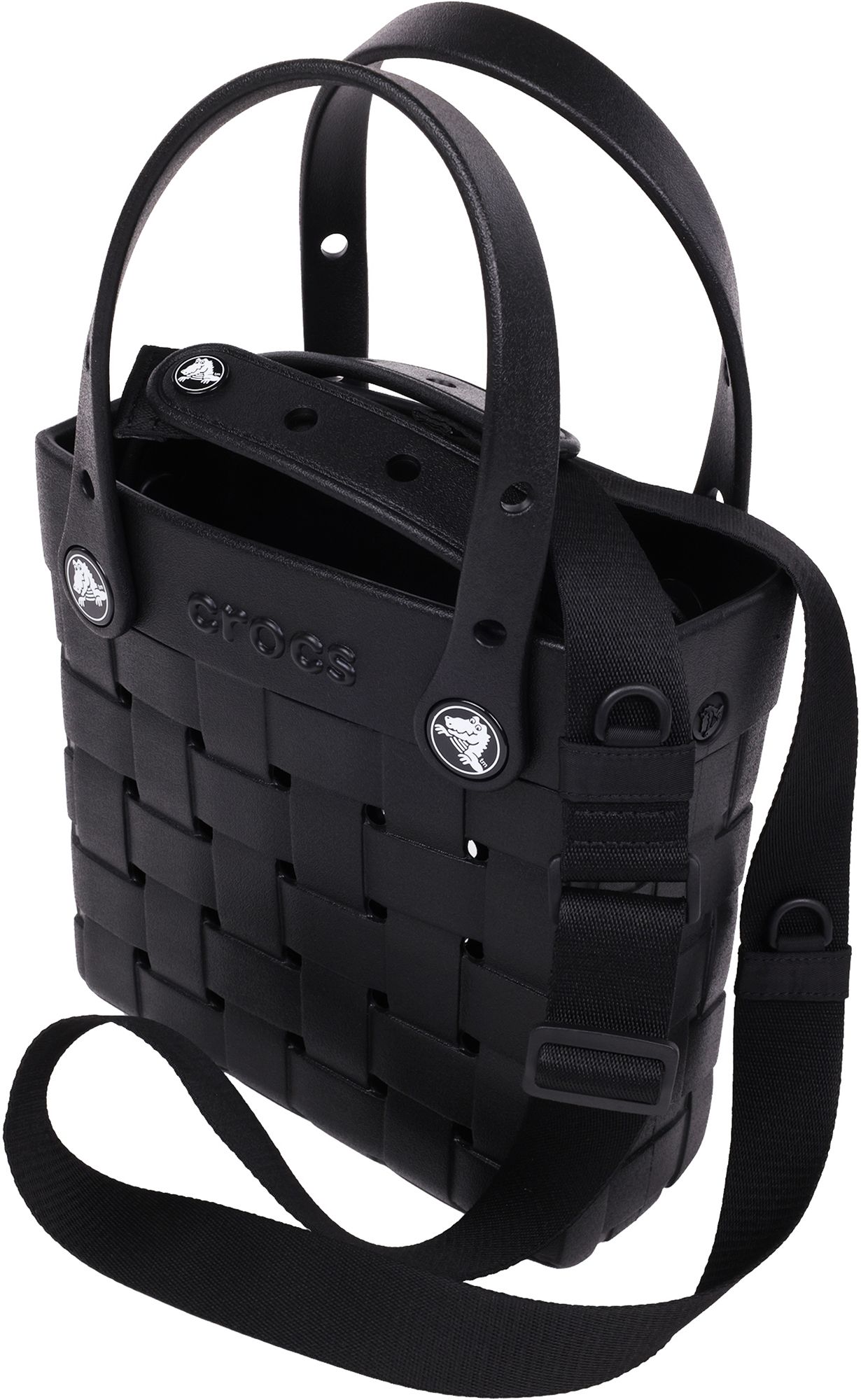 Crocs Small Woven Crossbody Tote with Top Handles