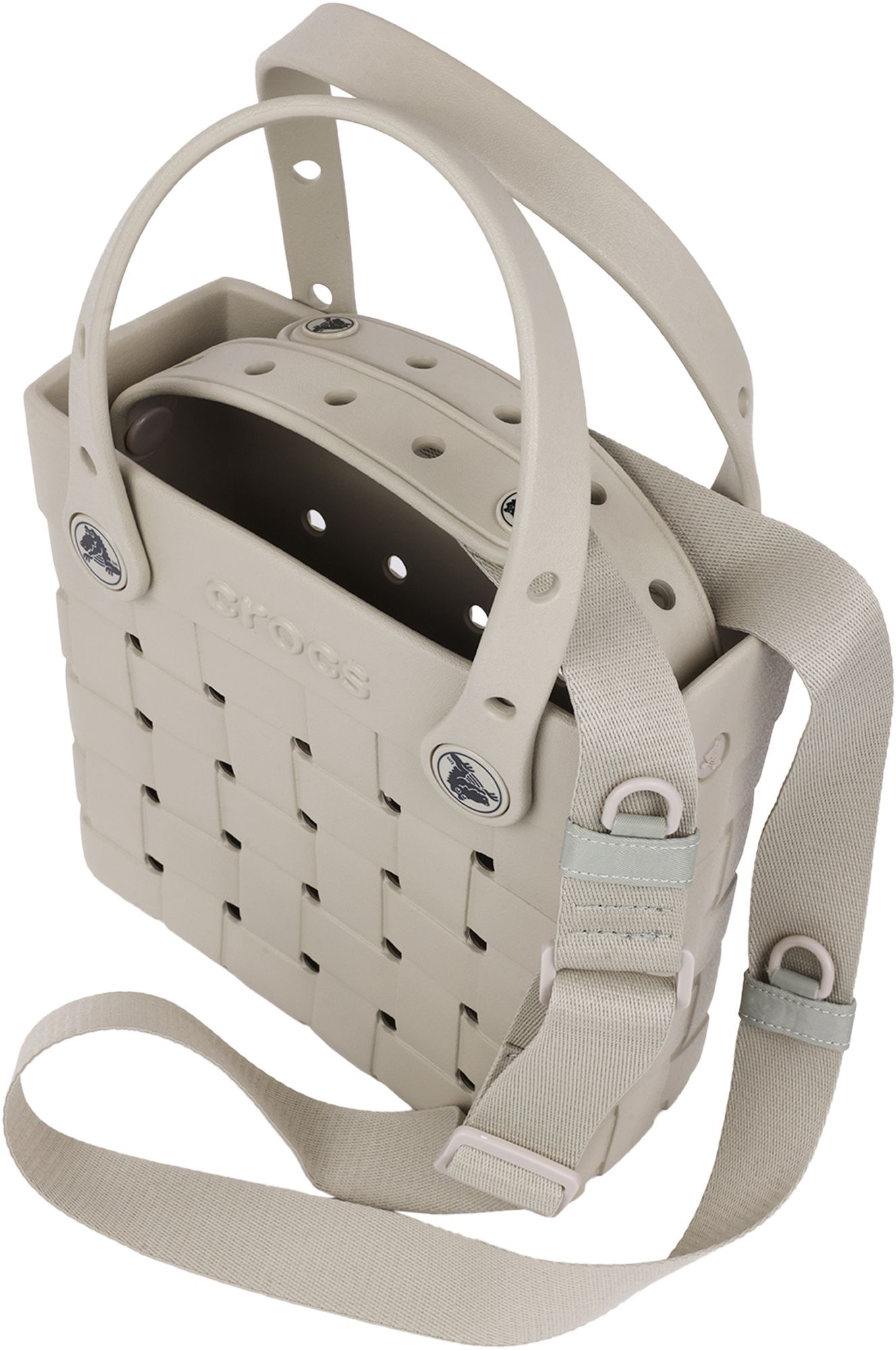 Crocs Small Woven Crossbody Tote with Top Handles