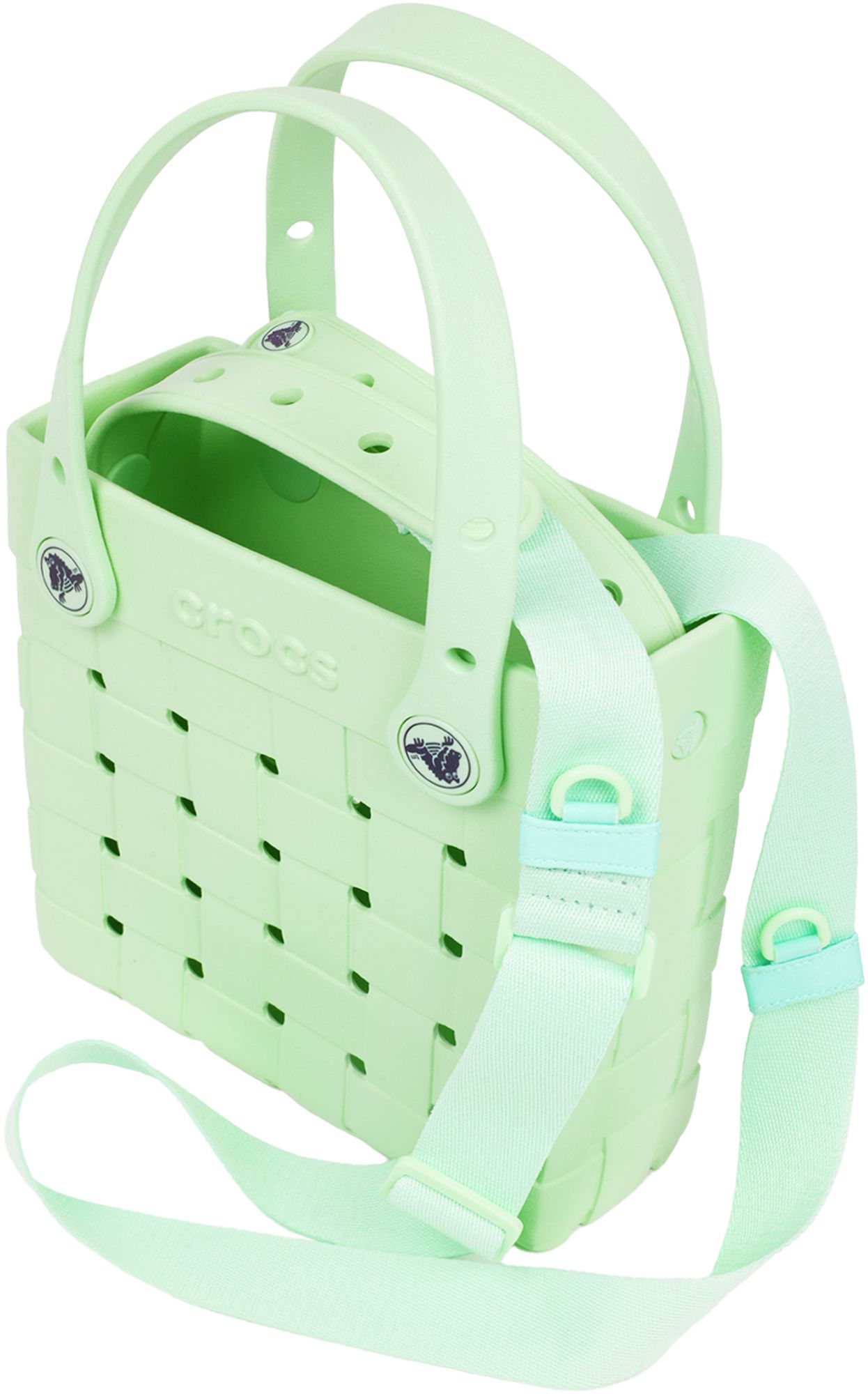 Crocs Small Woven Crossbody Tote with Top Handles