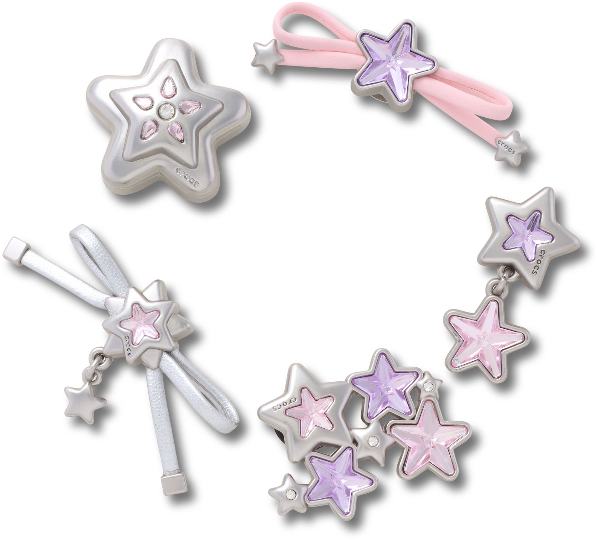 Crocs Stars and Bows Jibbitz Charms - 5 Pack