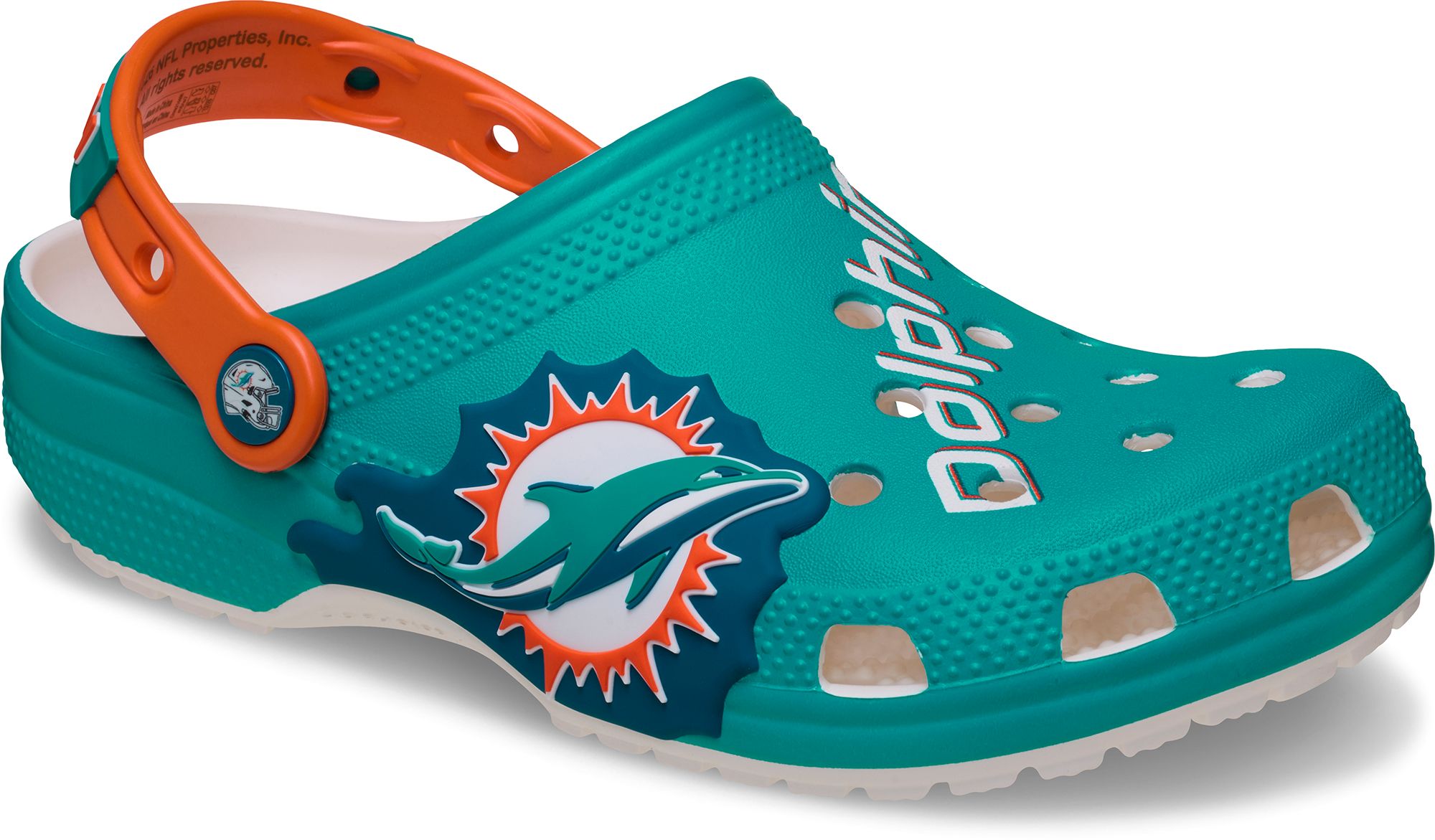 Crocs Kids' NFL Miami Dolphins Classic Clogs