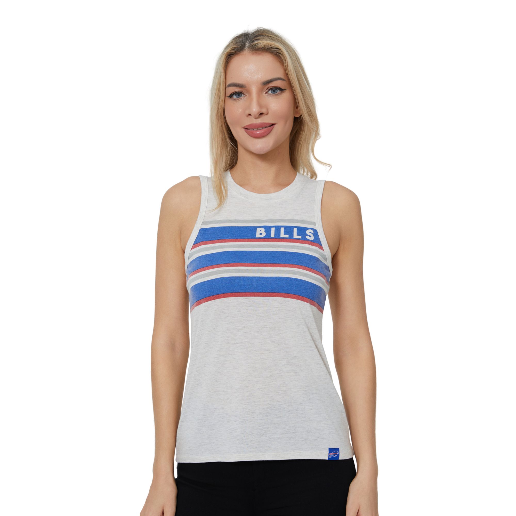 Concepts Sport Women's Buffalo Bills Cream Birch Stripe Tank Top