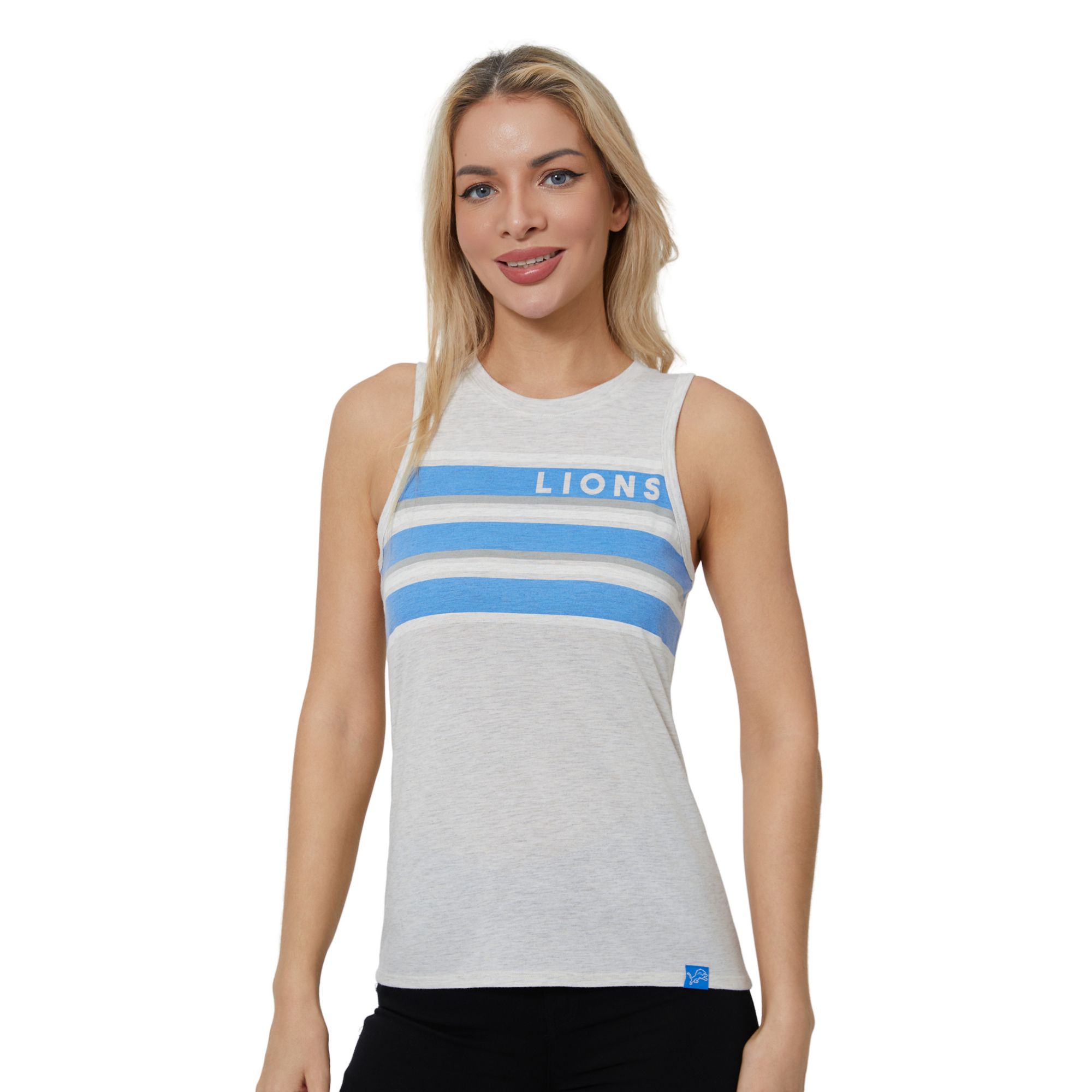 Concepts Sport Women's Detroit Lions Cream Birch Stripe Tank Top