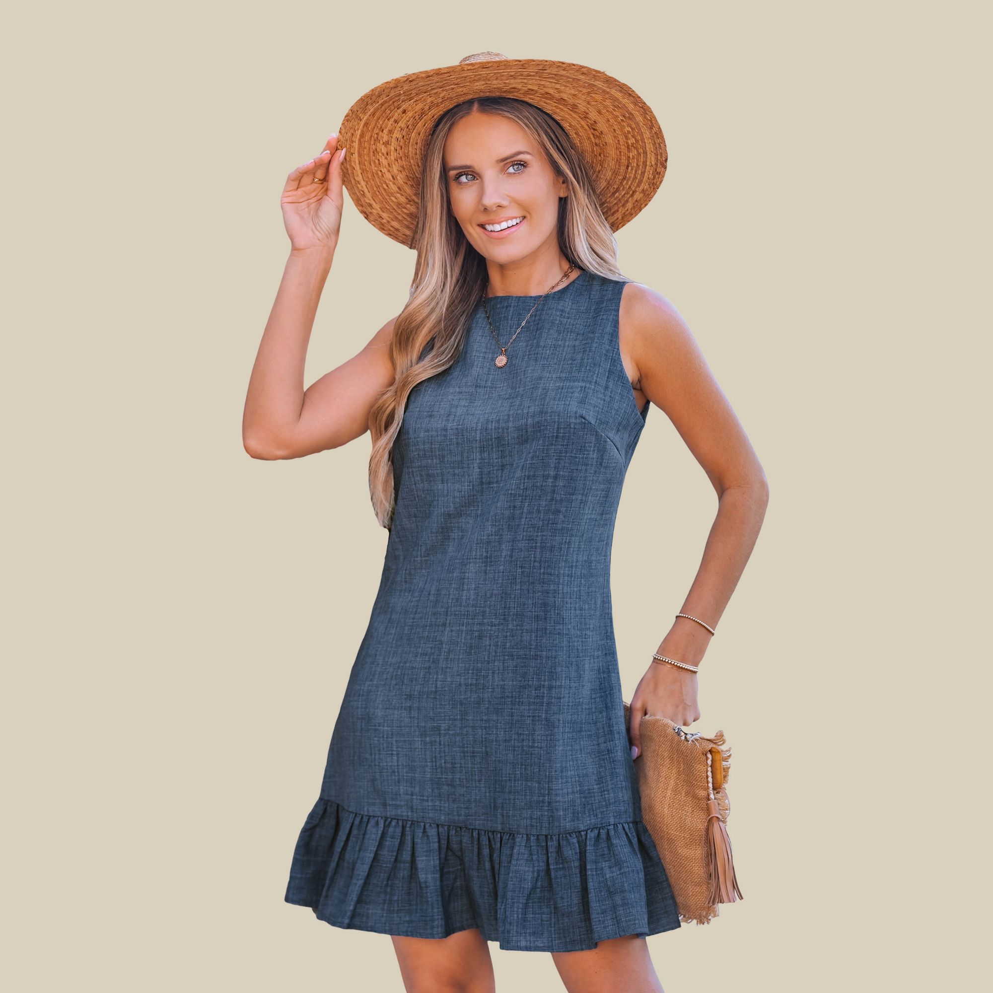 Cupshe Women's Back Tie Ruffle Dress