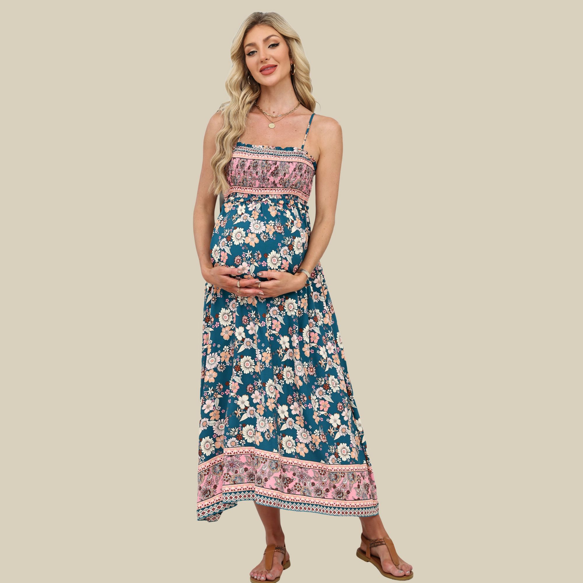 Cupshe Women's Boho Floral Print Maxi Dress