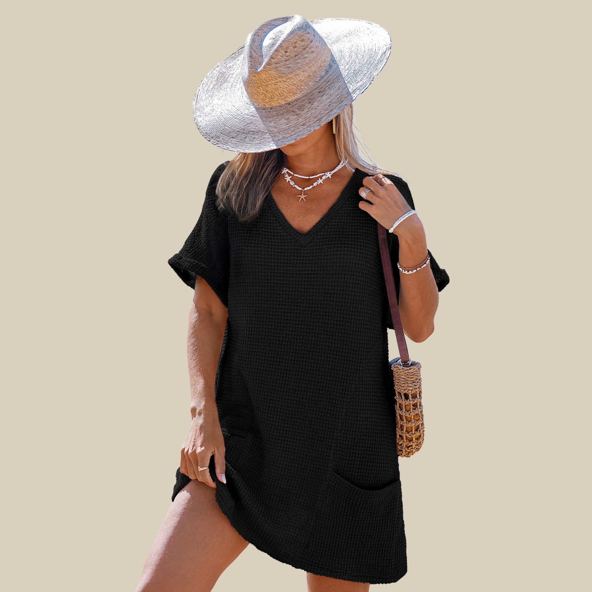 Cupshe Women's Cover-up Mini Dress