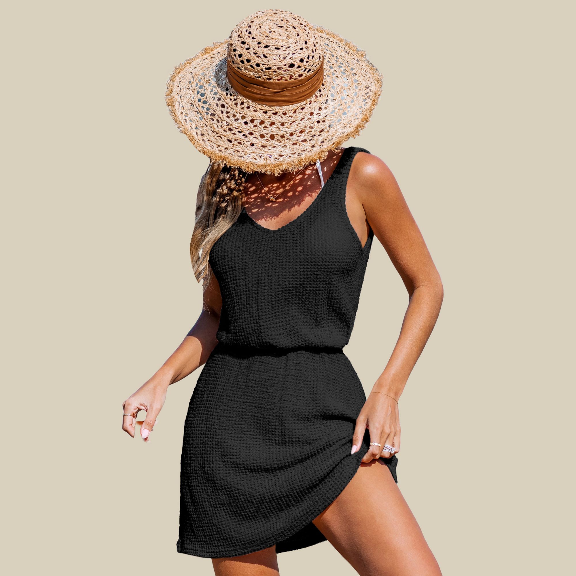 Cupshe Women's Knit Cover Up Dress