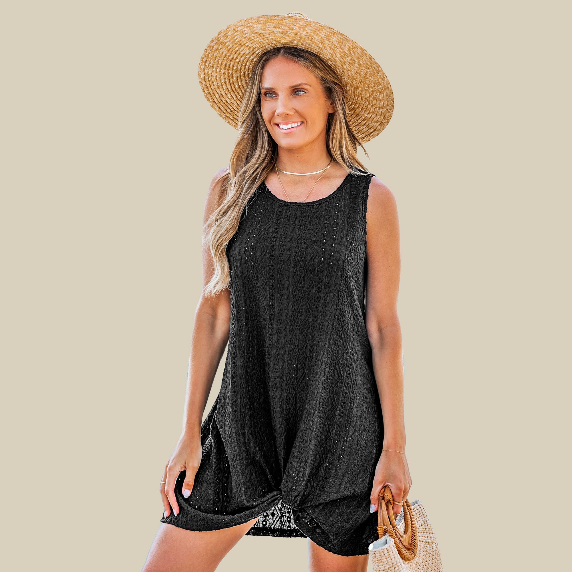 CUPSHE Women's Twist Front Jersey Beach Cover-up