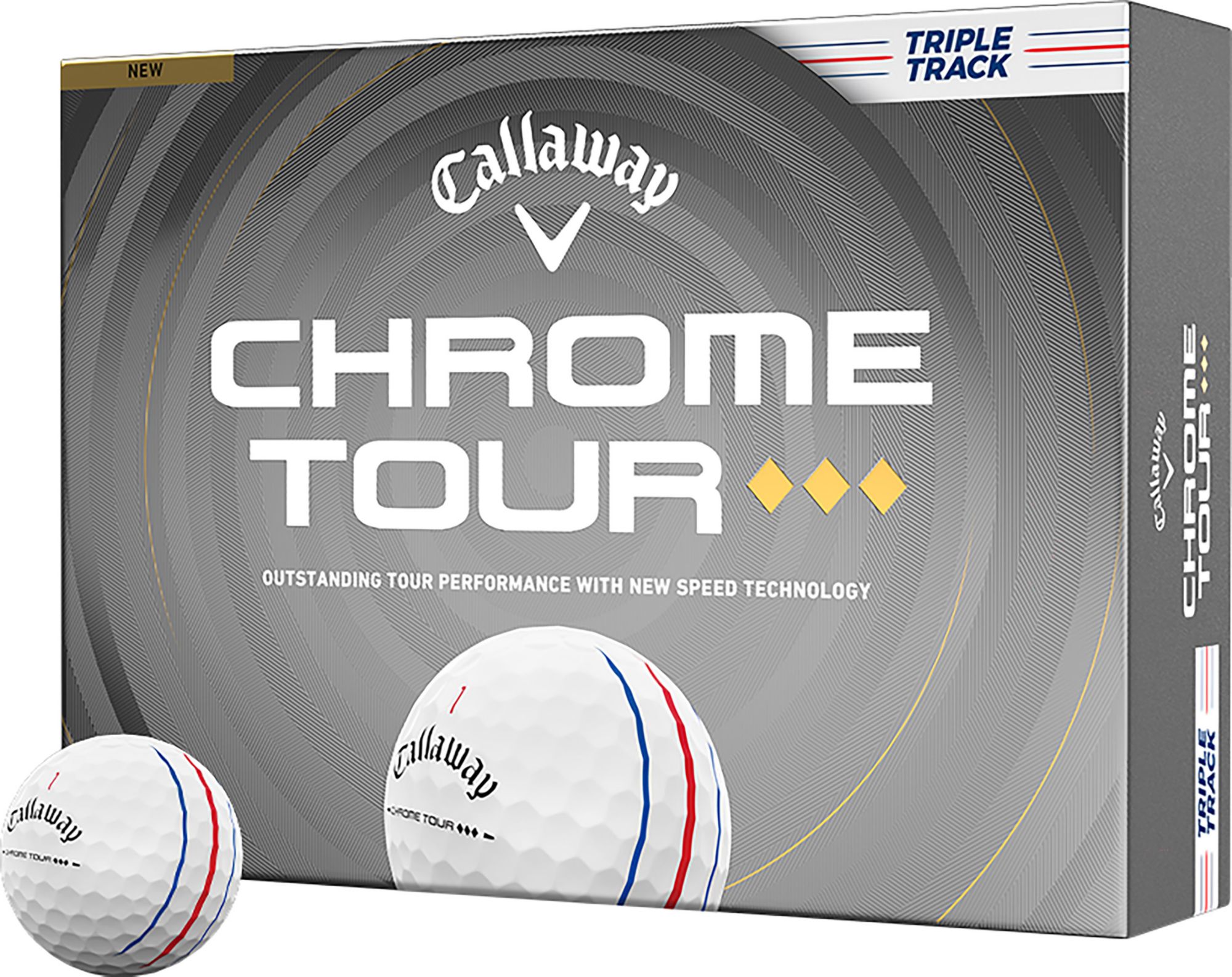 Callaway 2026 Chrome Tour Triple Diamond Triple Track Personalized Golf Balls