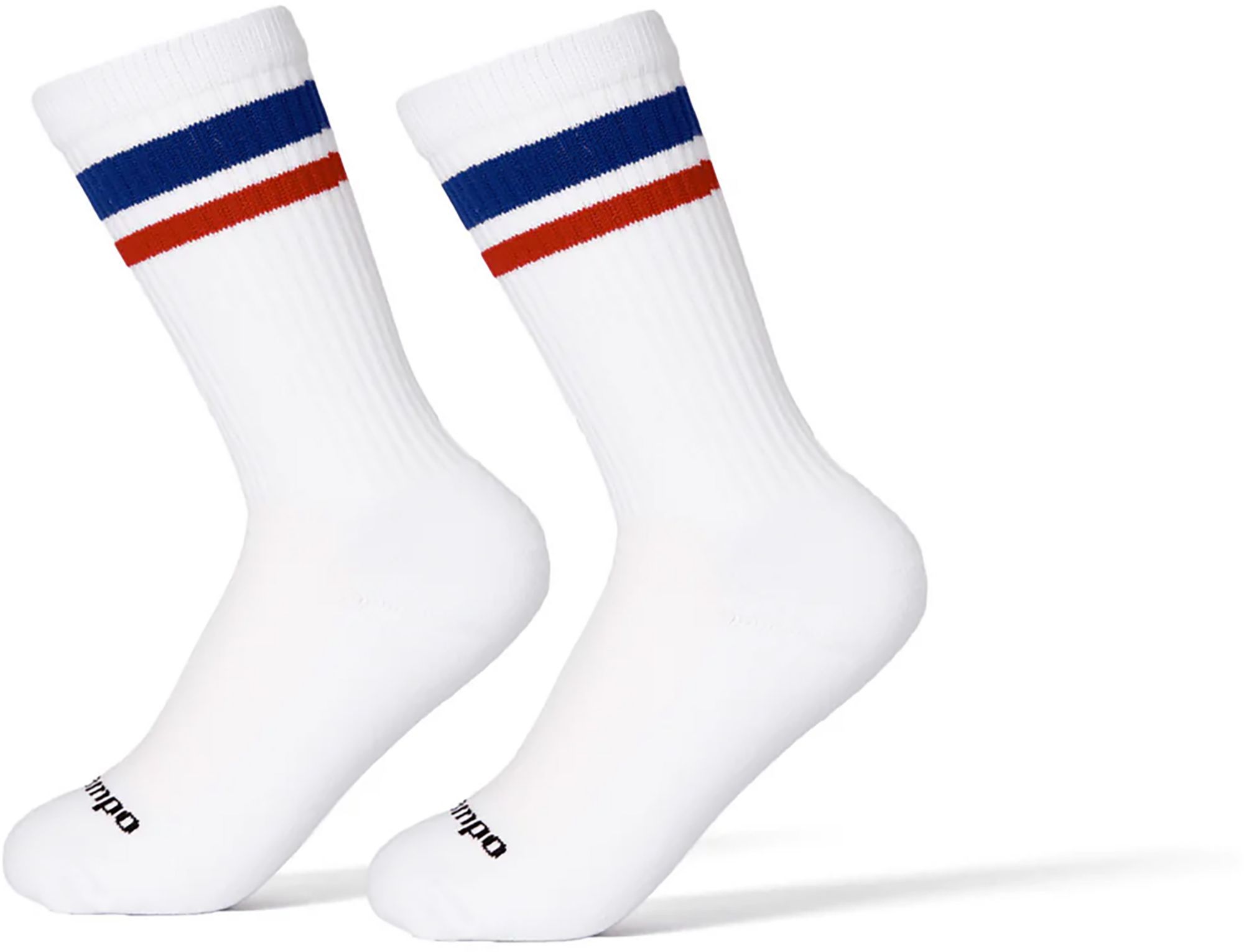 Del Campo Golf Blue And Red Stripe Crew Golf Sock