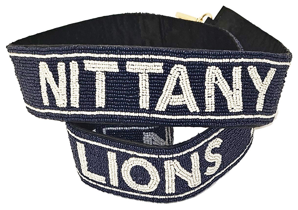 Desden Women's Penn State Nittany Lions Navy Beaded Bag Strap