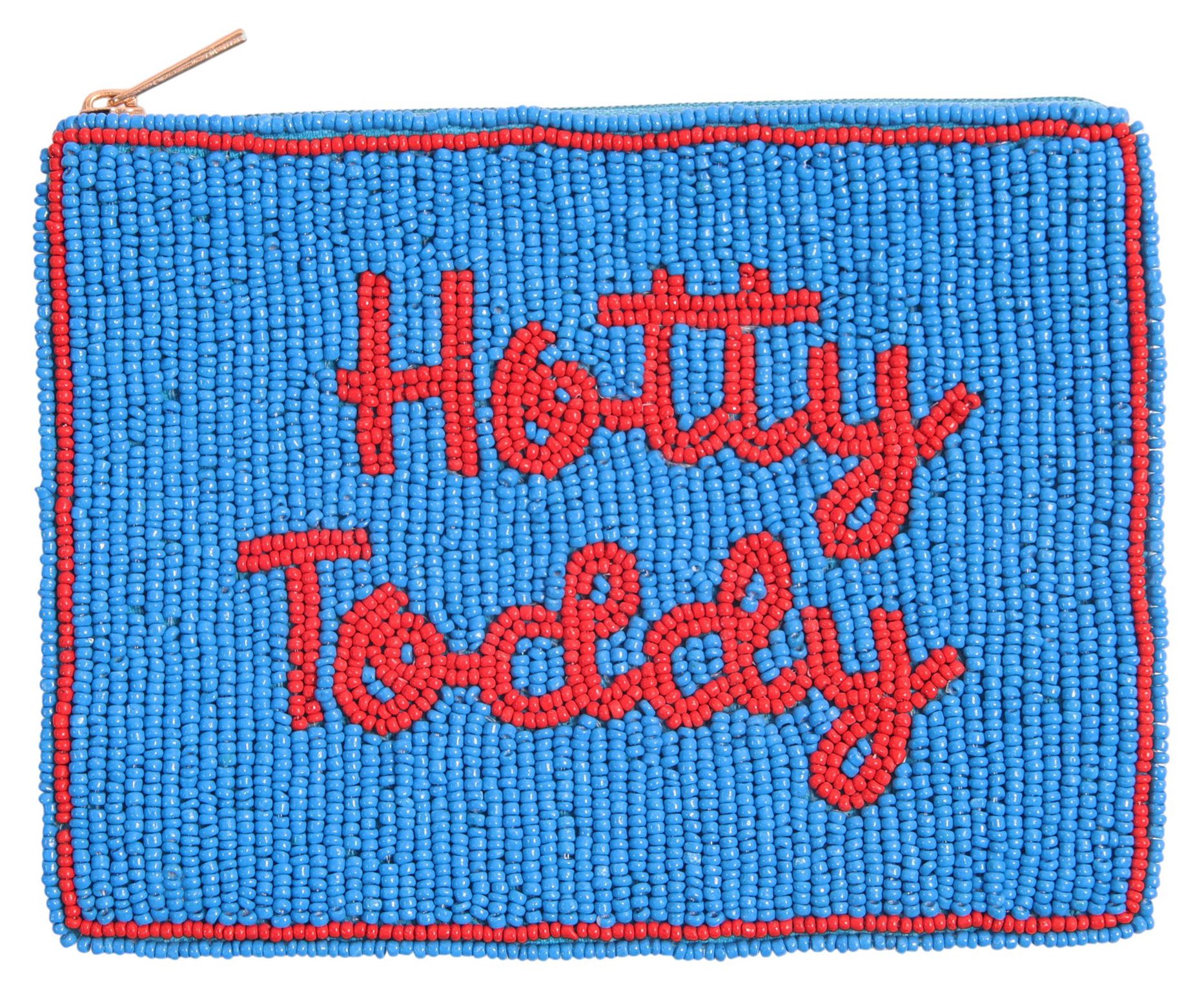 Desden Women's Ole Miss Rebels Powder Blue Beaded Pouch