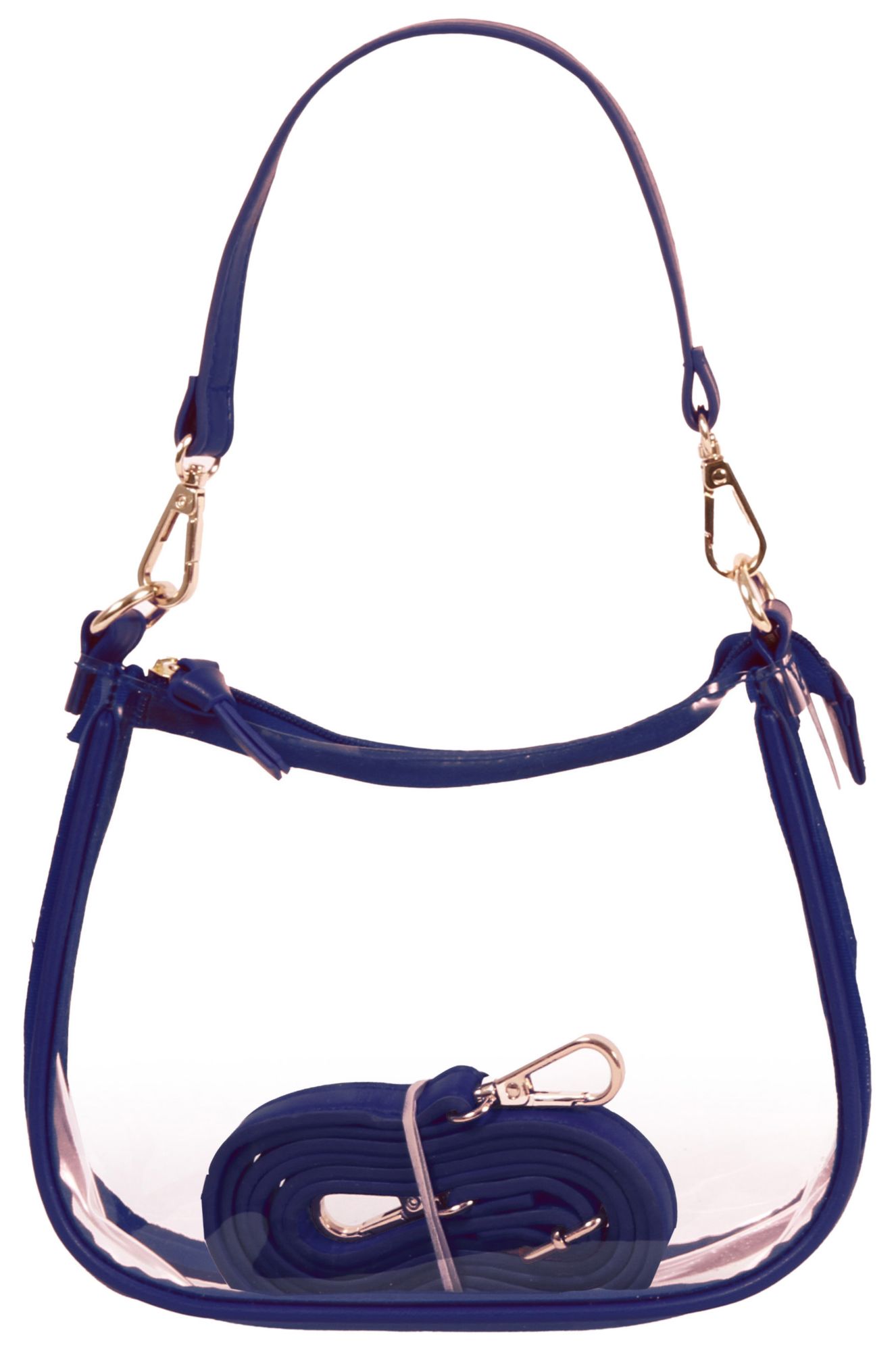 Desden Women's Navy Blue and Clear Stadium Bag