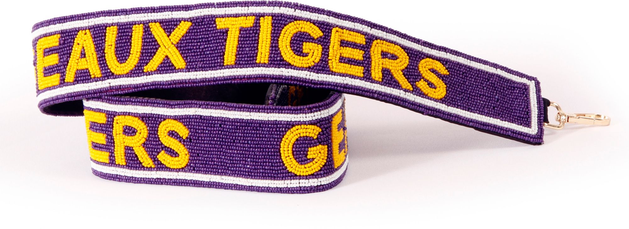 Desden Women's LSU Tigers Purple Beaded Bag Strap