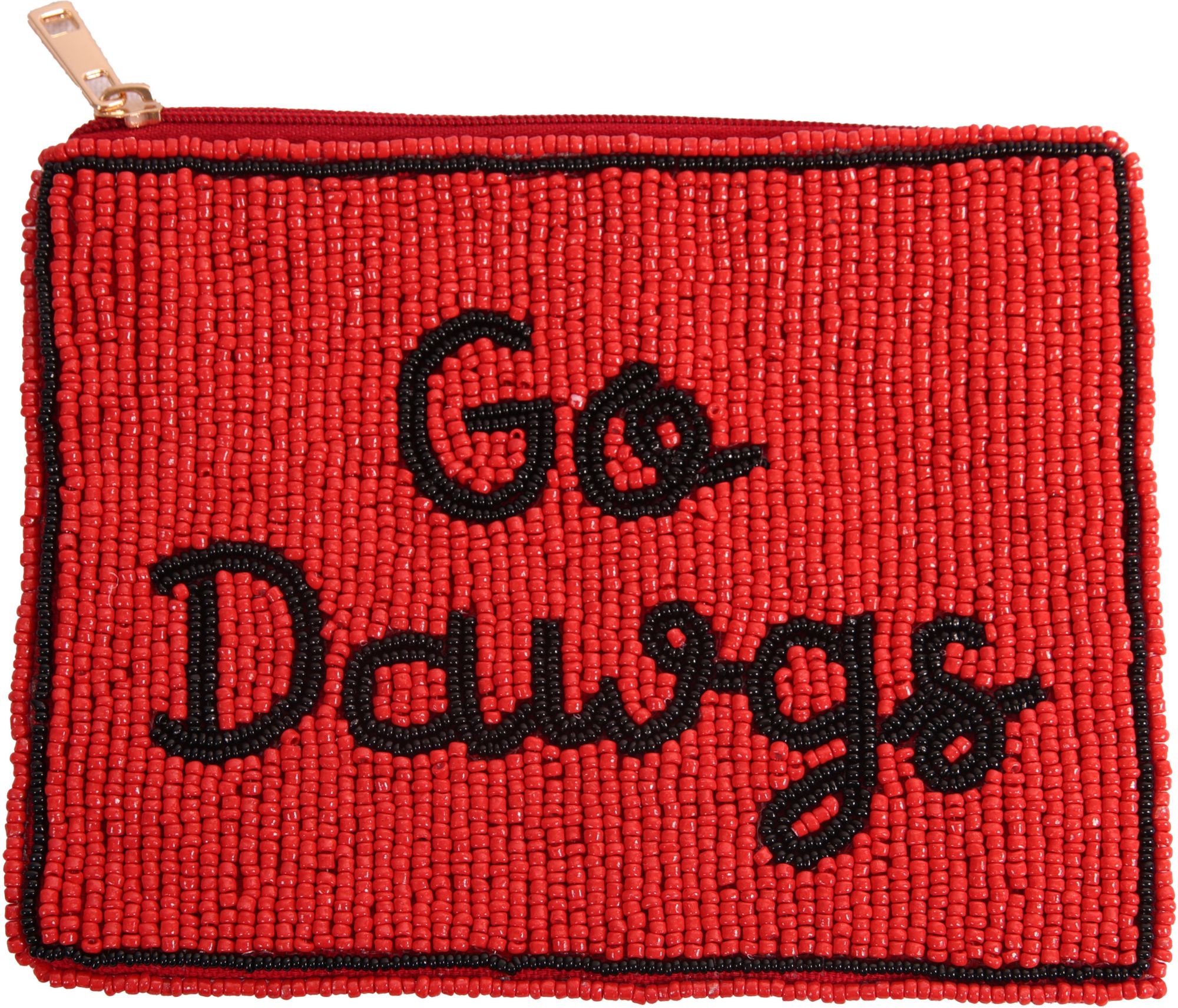 Desden Women's Georgia Bulldogs Red Beaded Pouch