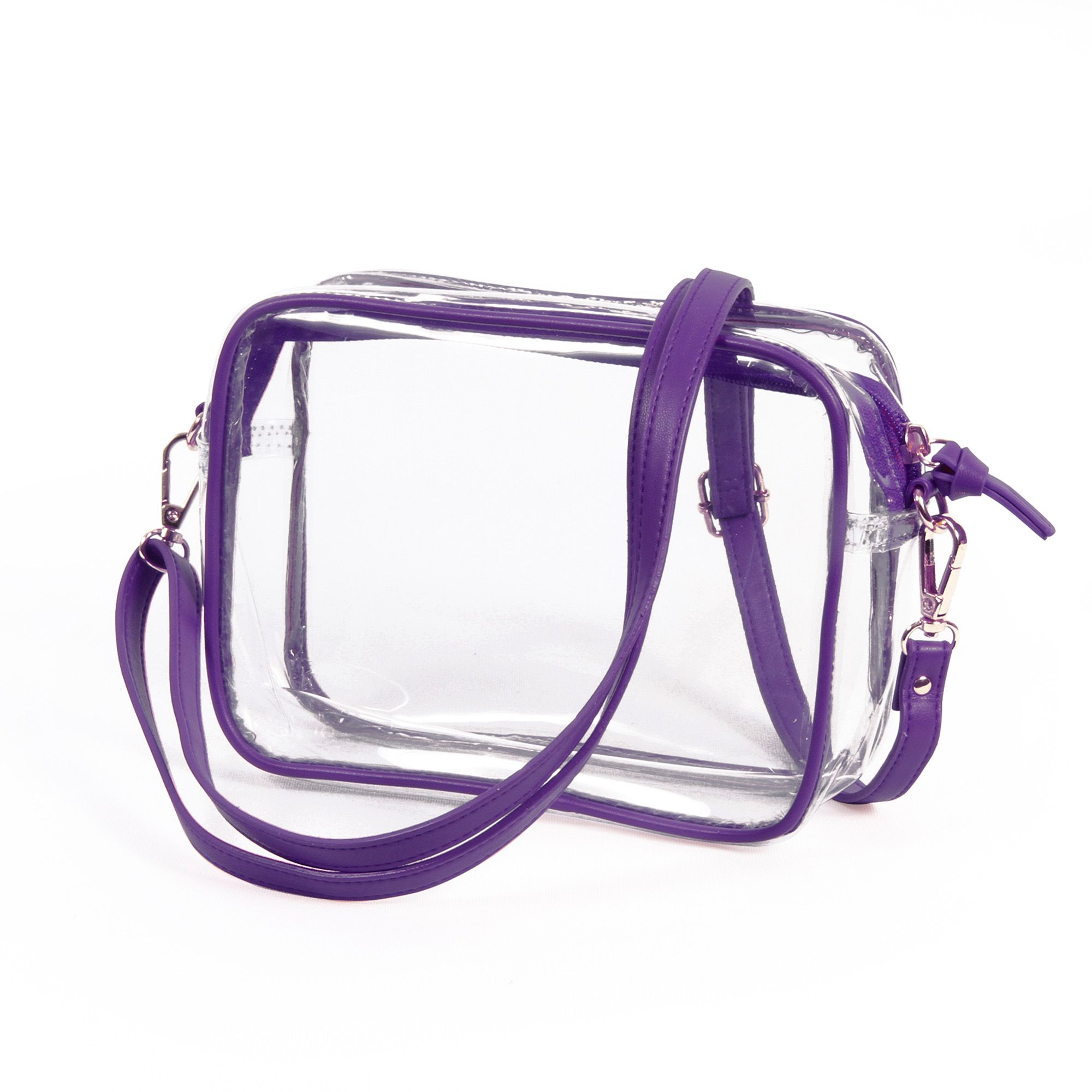 Desden Women's NCAA Purple and Clear Stadium Bag