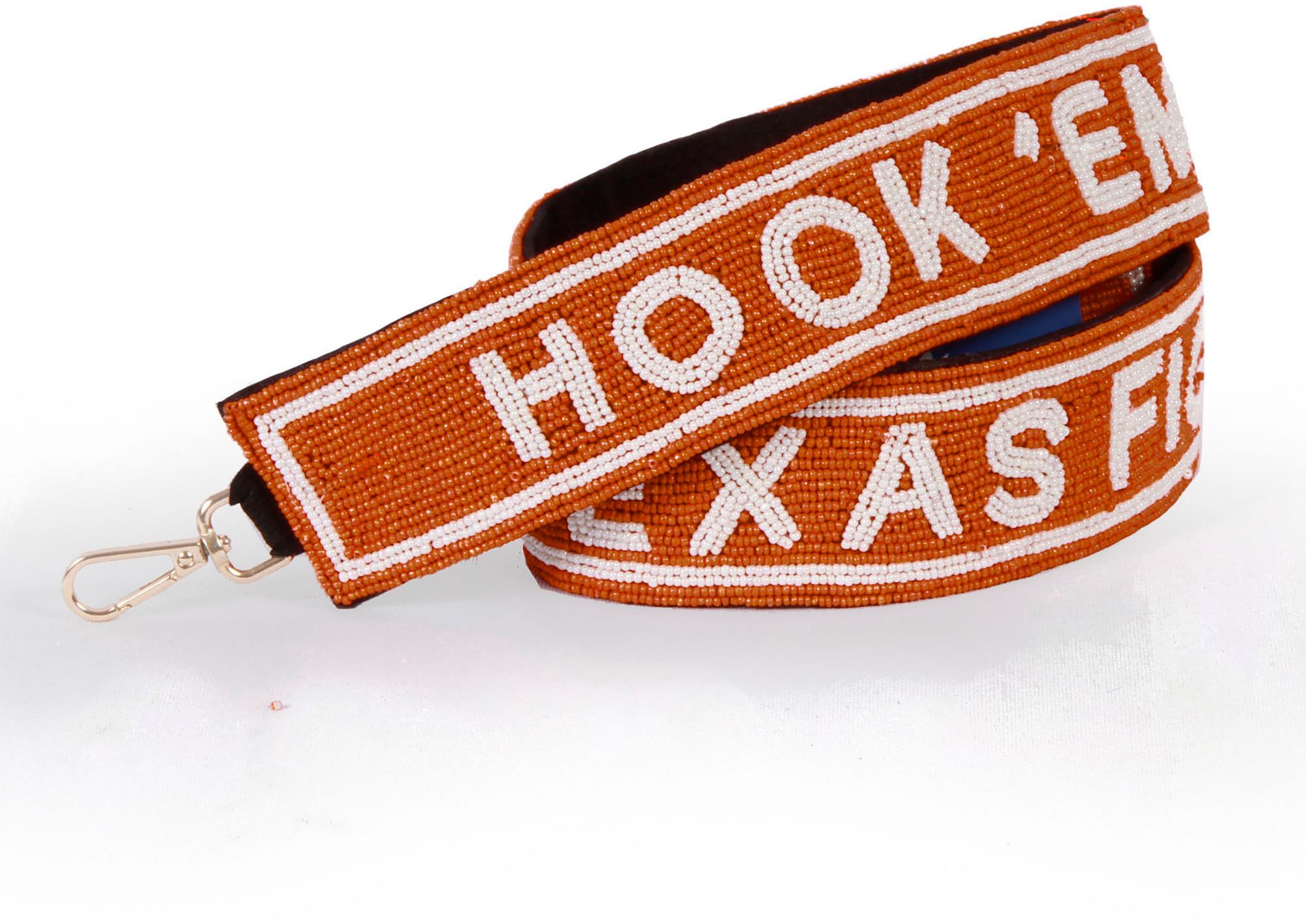 Desden Women's Texas Longhorns Burnt Orange Beaded Bag Strap