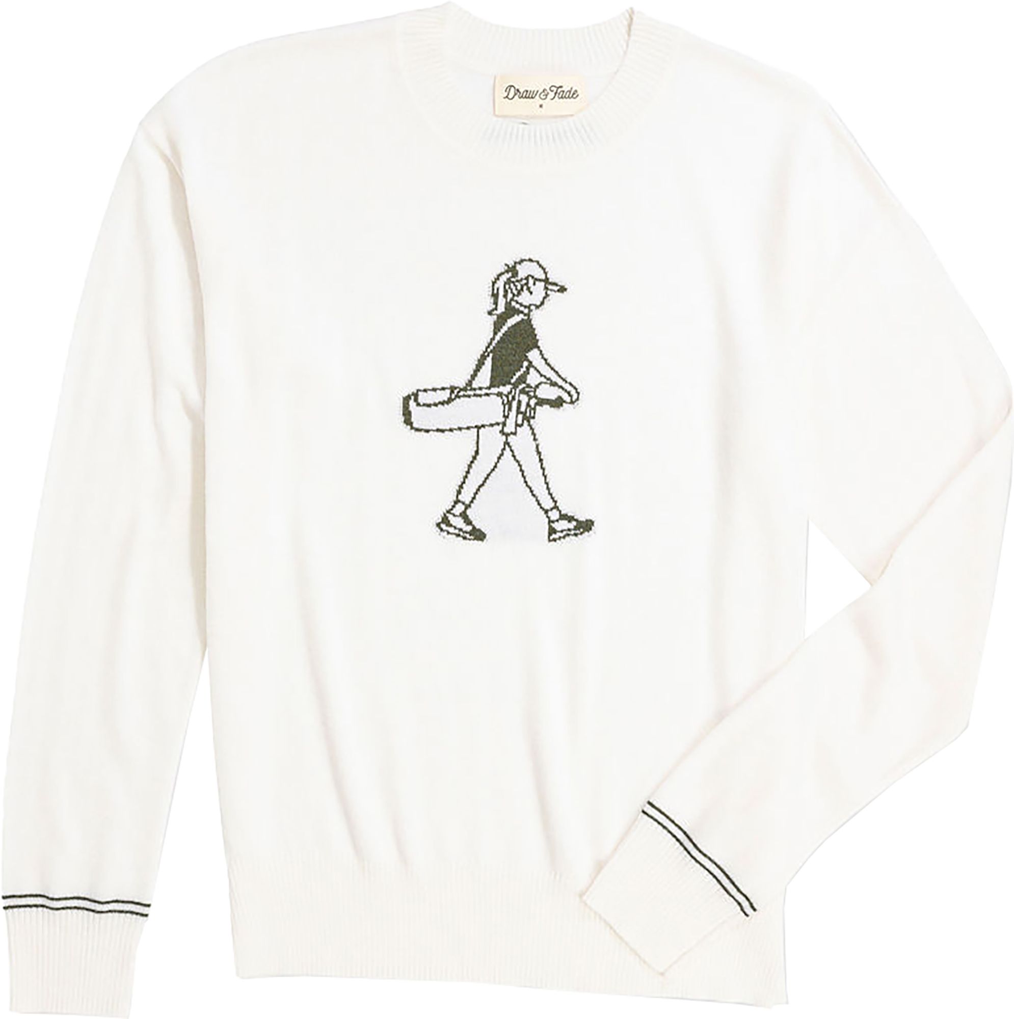 Draw & Fade Women's Walking Girl Crewneck Golf Sweater