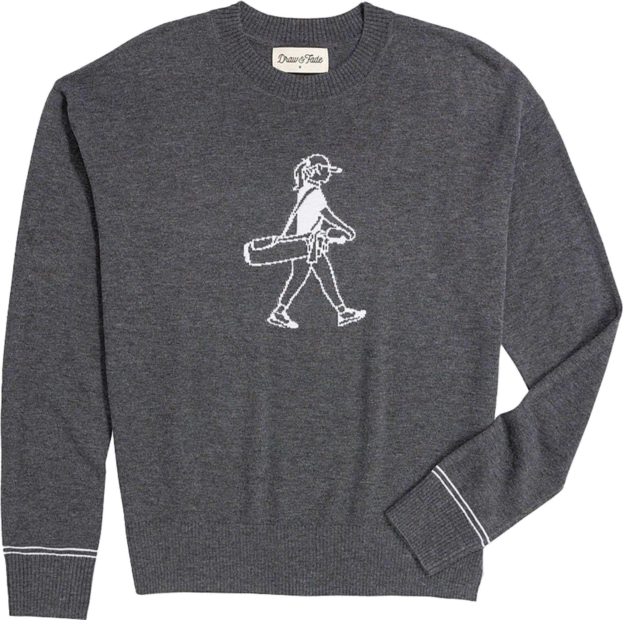 Draw & Fade Women's Walking Girl Crewneck Golf Sweater