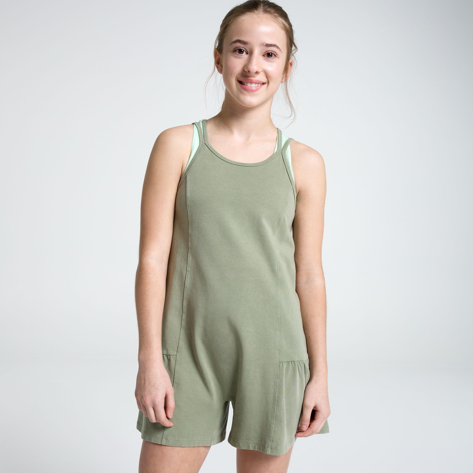 DSG Girls' Tiered Athleisure Romper
