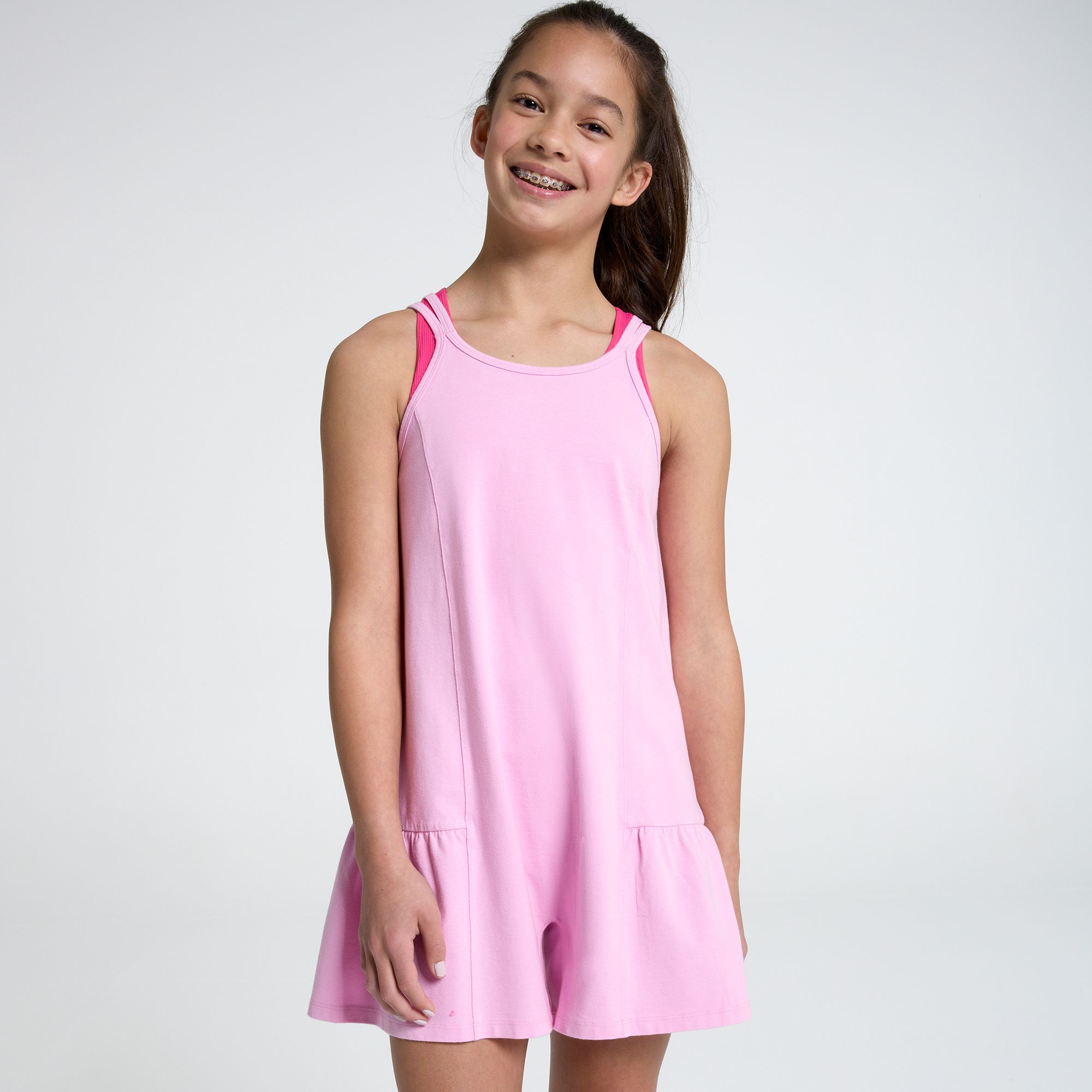 DSG Girls' Tiered Athleisure Romper