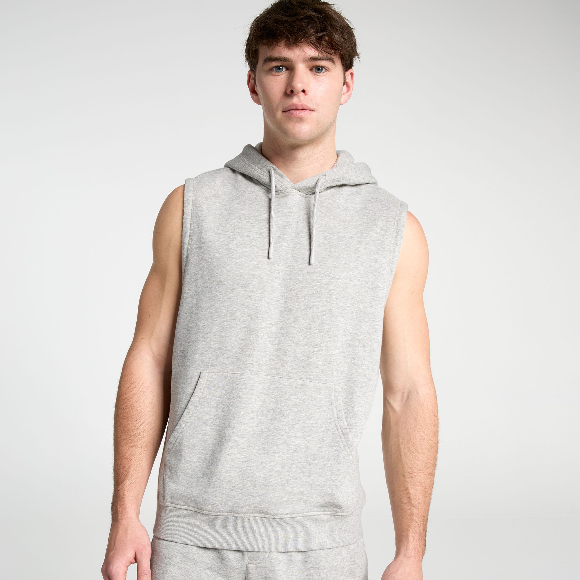 DSG Men's Lightweight Classic Fleece Sleeveless Hoodie