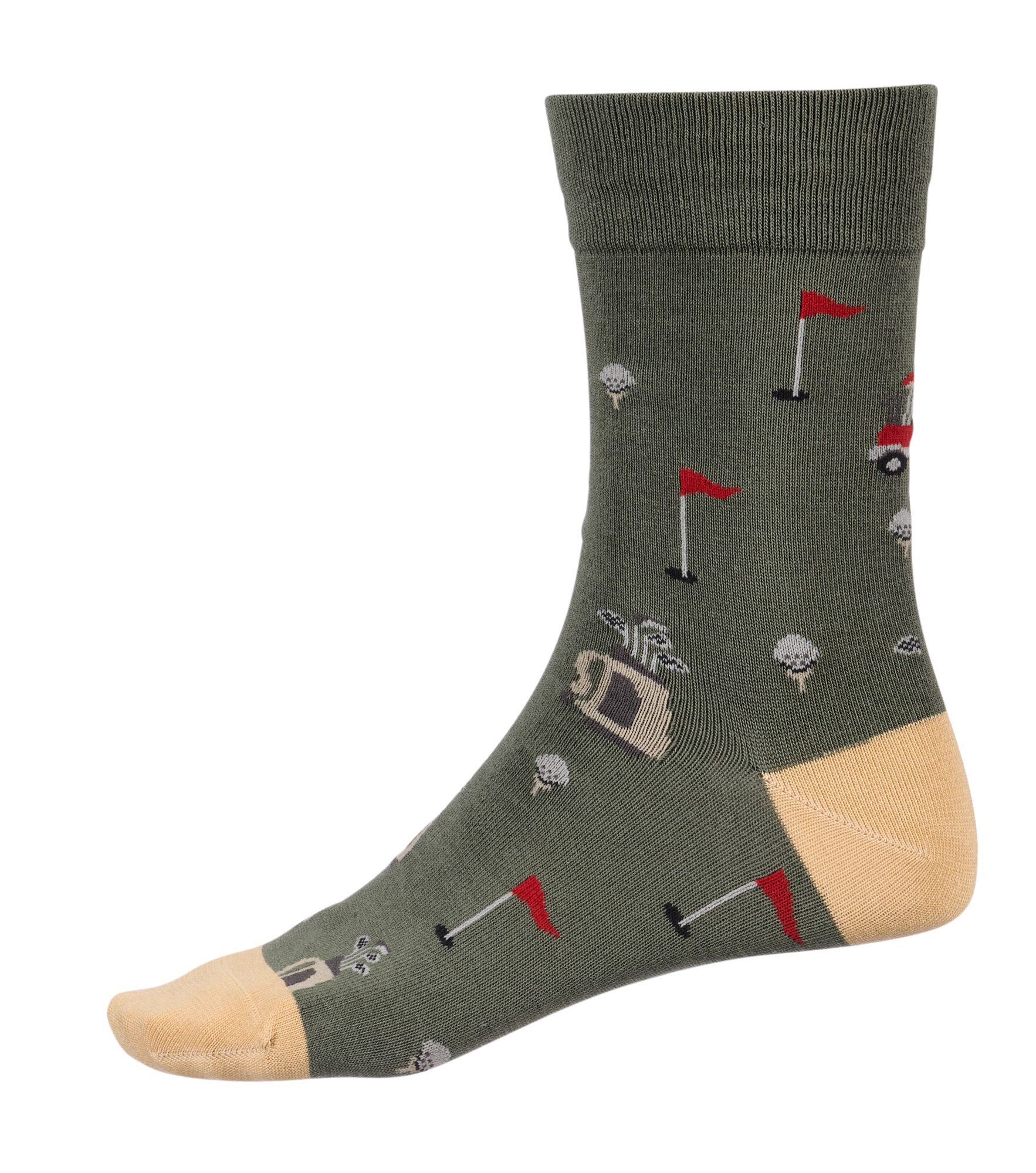 DICK'S Sporting Goods Men's Cozy Purposely Mismatched Golf Socks - Green