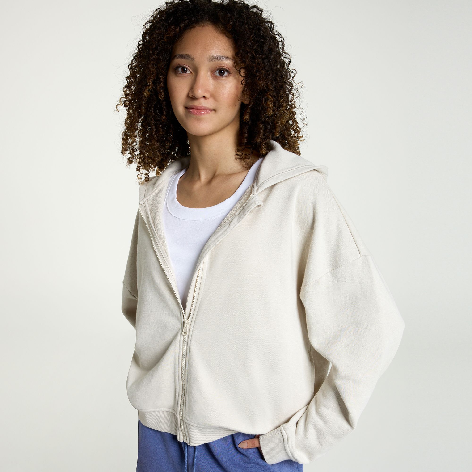 DSG Women's Classic Fleece Lightweight Terry Full Zip