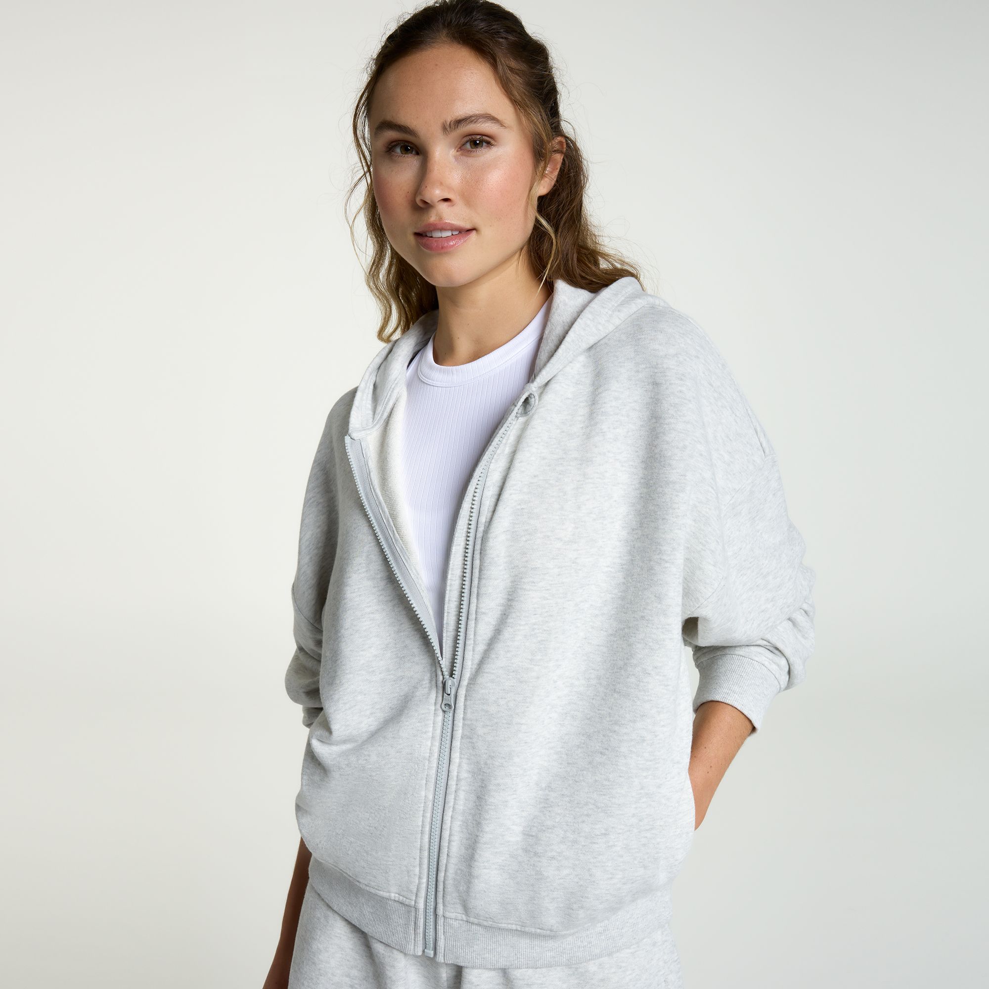 DSG Women's Classic Fleece Lightweight Terry Full Zip
