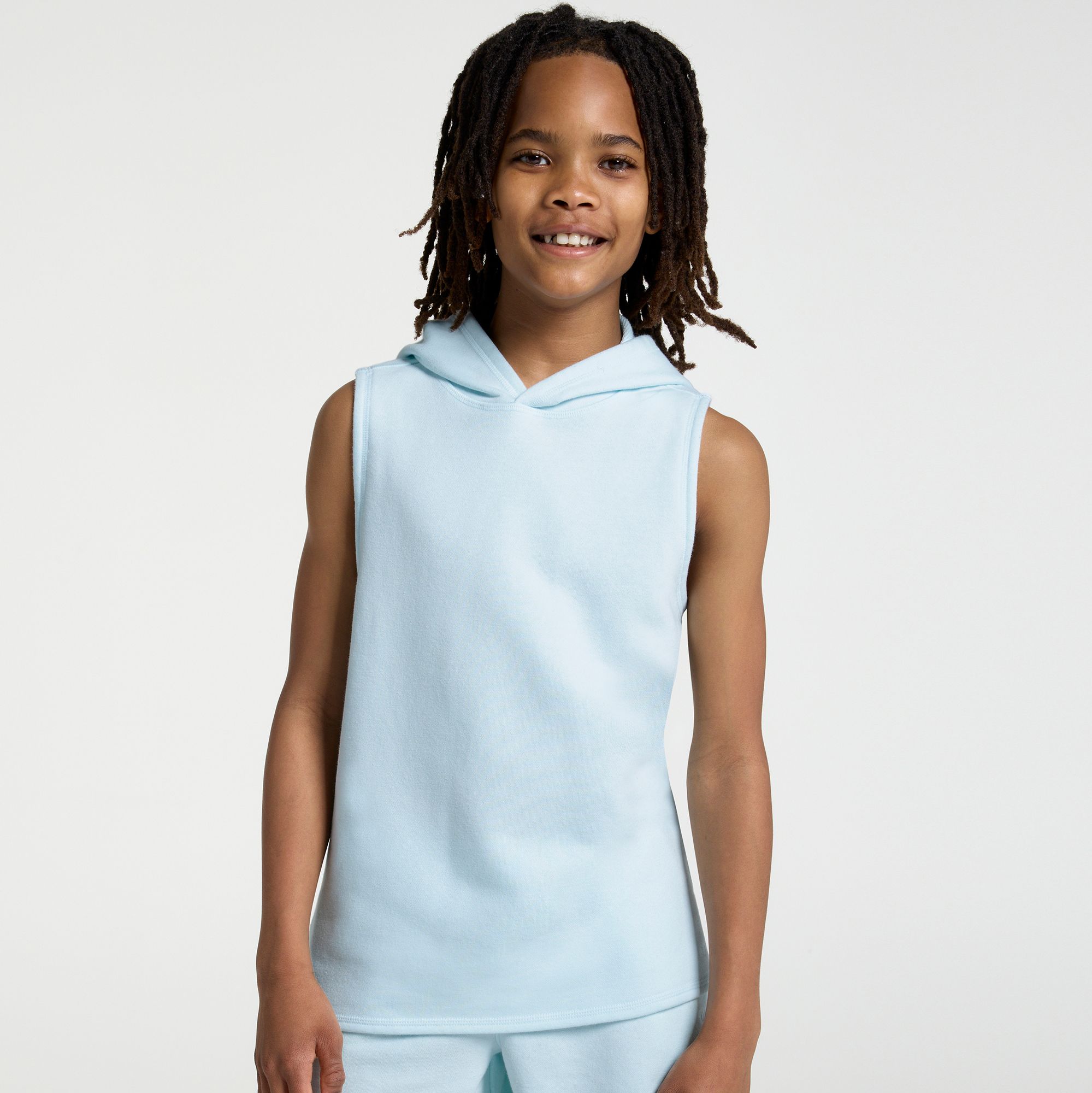 DSG Boys' Lightweight Classic Fleece Sleeveless Hoodie