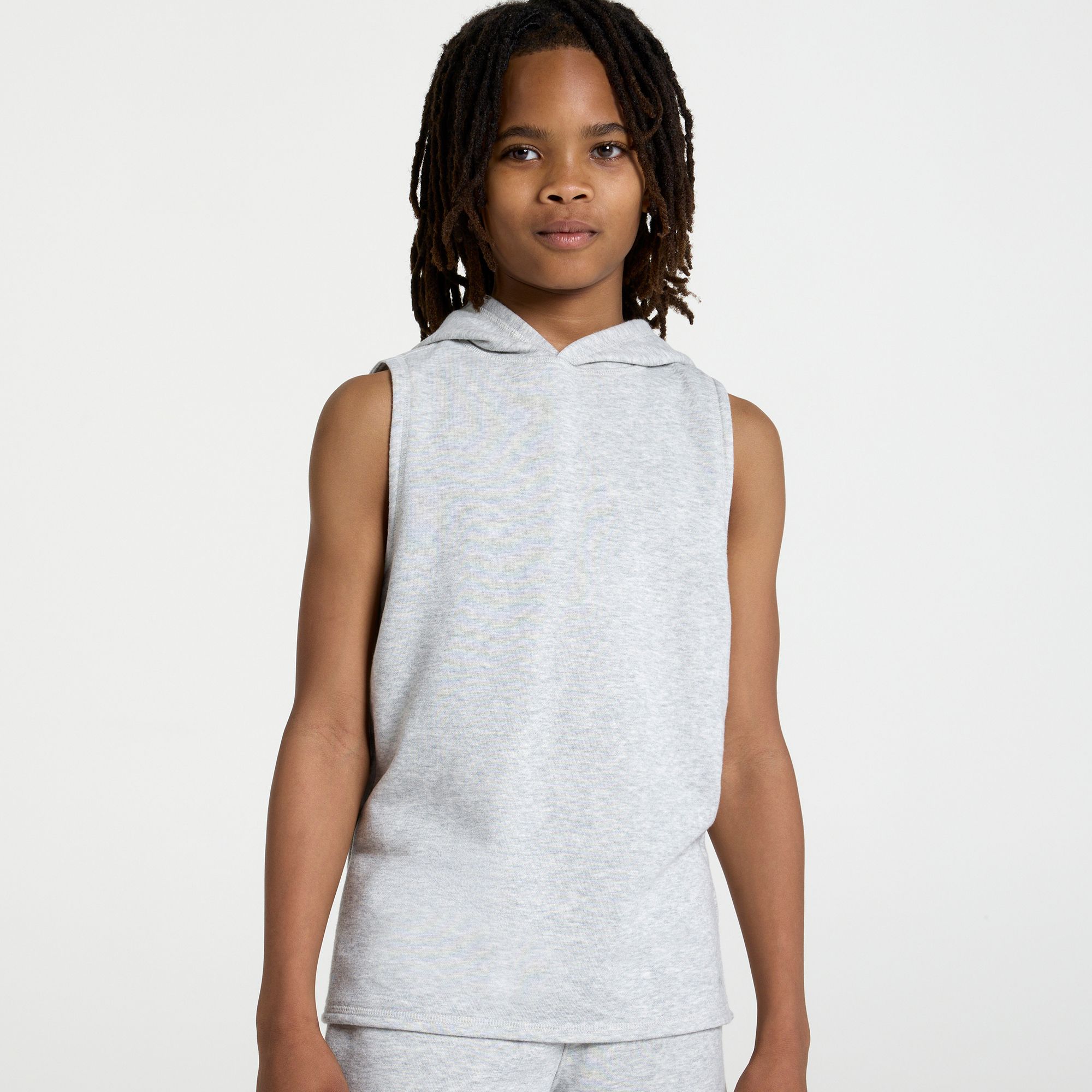 DSG Boys' Lightweight Classic Fleece Sleeveless Hoodie